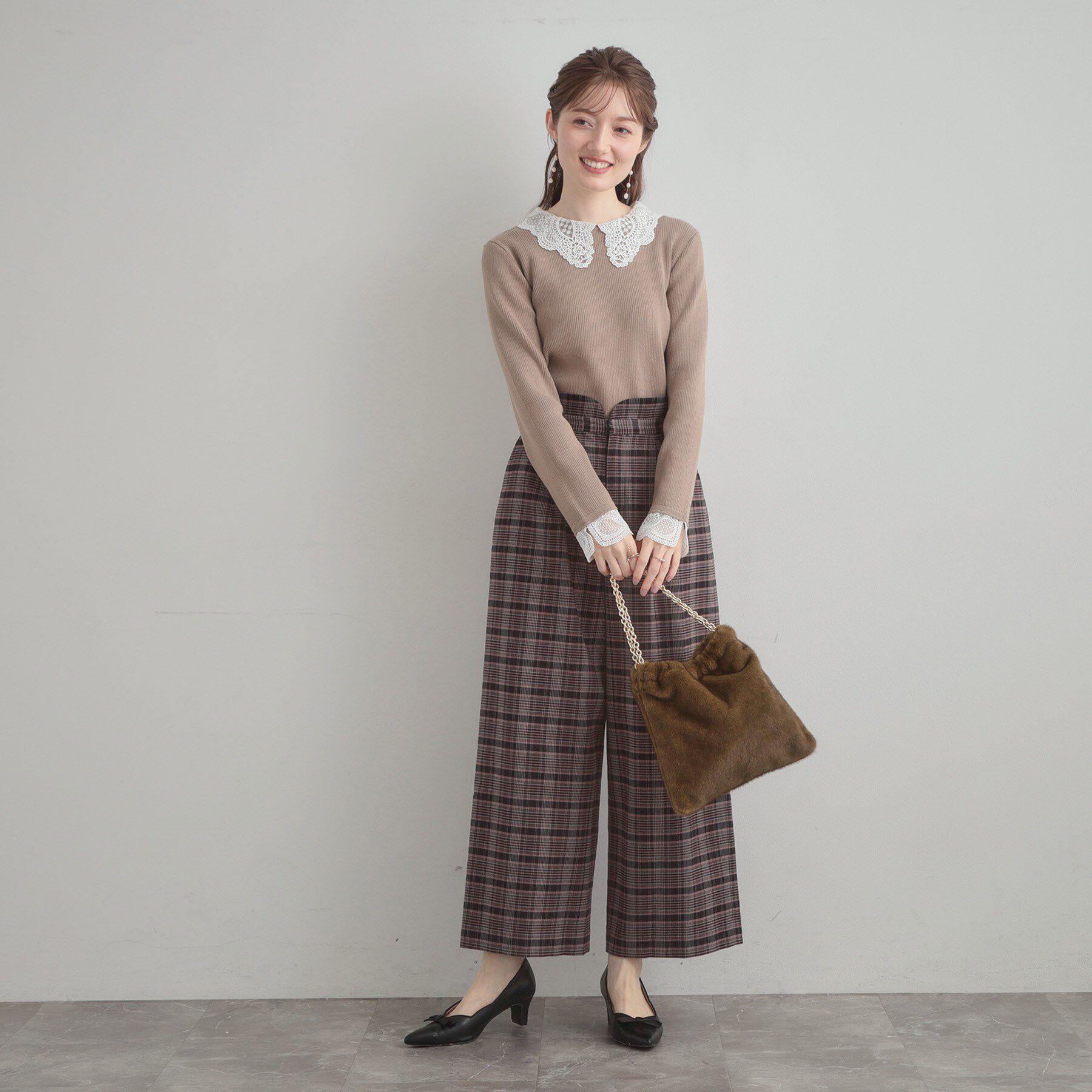 Couture broach「フェイクファーチェーンバッグ」|トートバッグ|