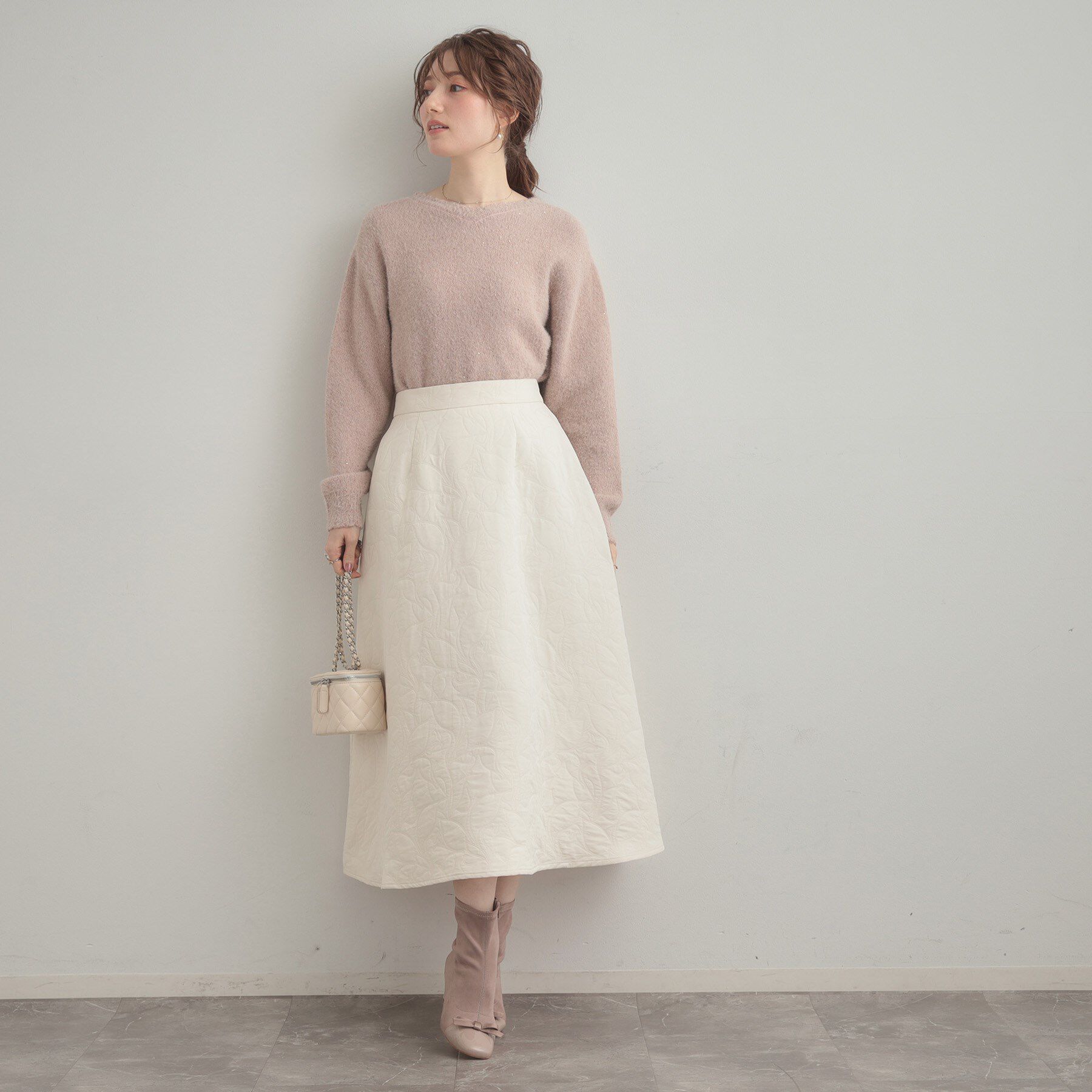 Couture broach「【前後2WAY】スパンコールラメフェザー ニット」|ニット・セーター|