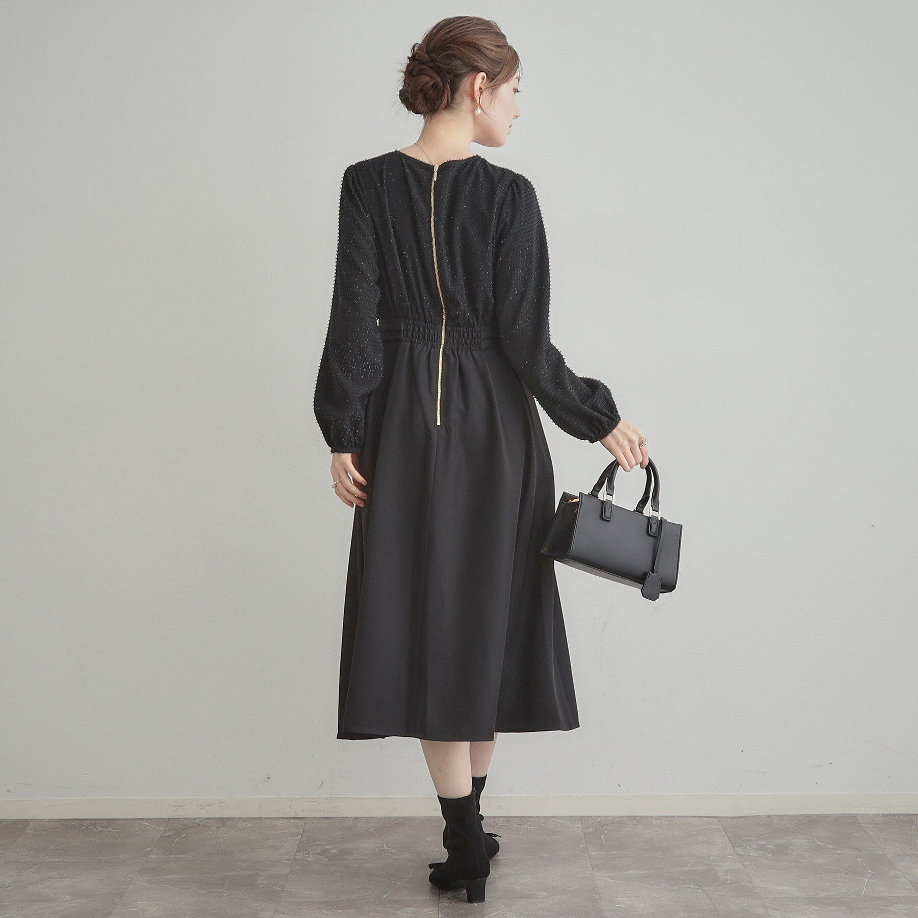 Couture broach「【通勤・ラメジャカード】ドッキングワンピース」|ワンピース|