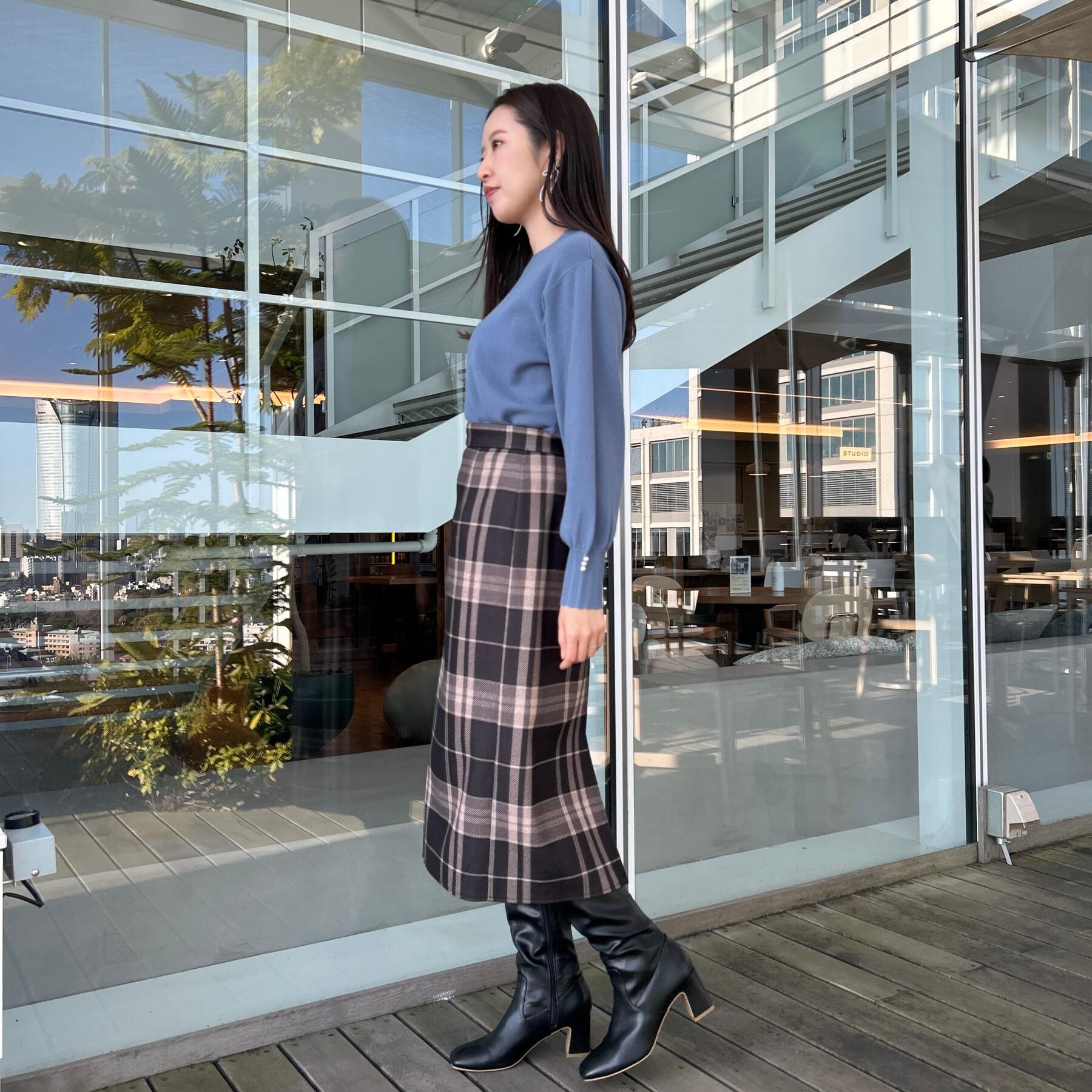 Couture broach「【洗える/スカラデザイン】パフスリーブ ニット」|ニット・セーター|