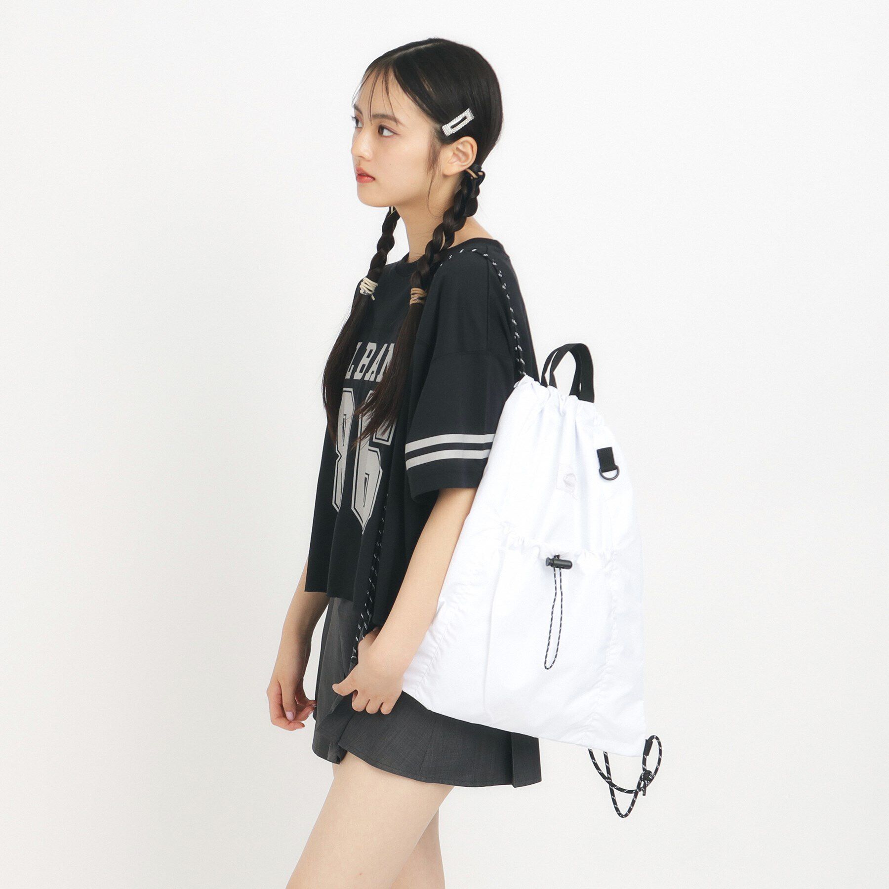 PINK-latte「ドロストナップサック」|リュック|