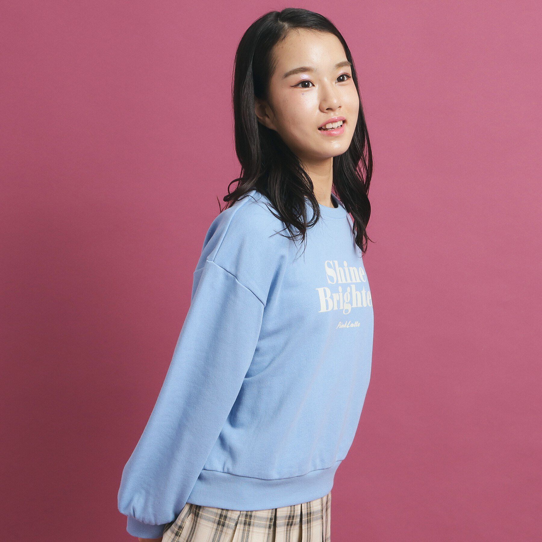 PINK-latte「リンガー裏毛プルオーバー」|Tシャツ・カットソー|