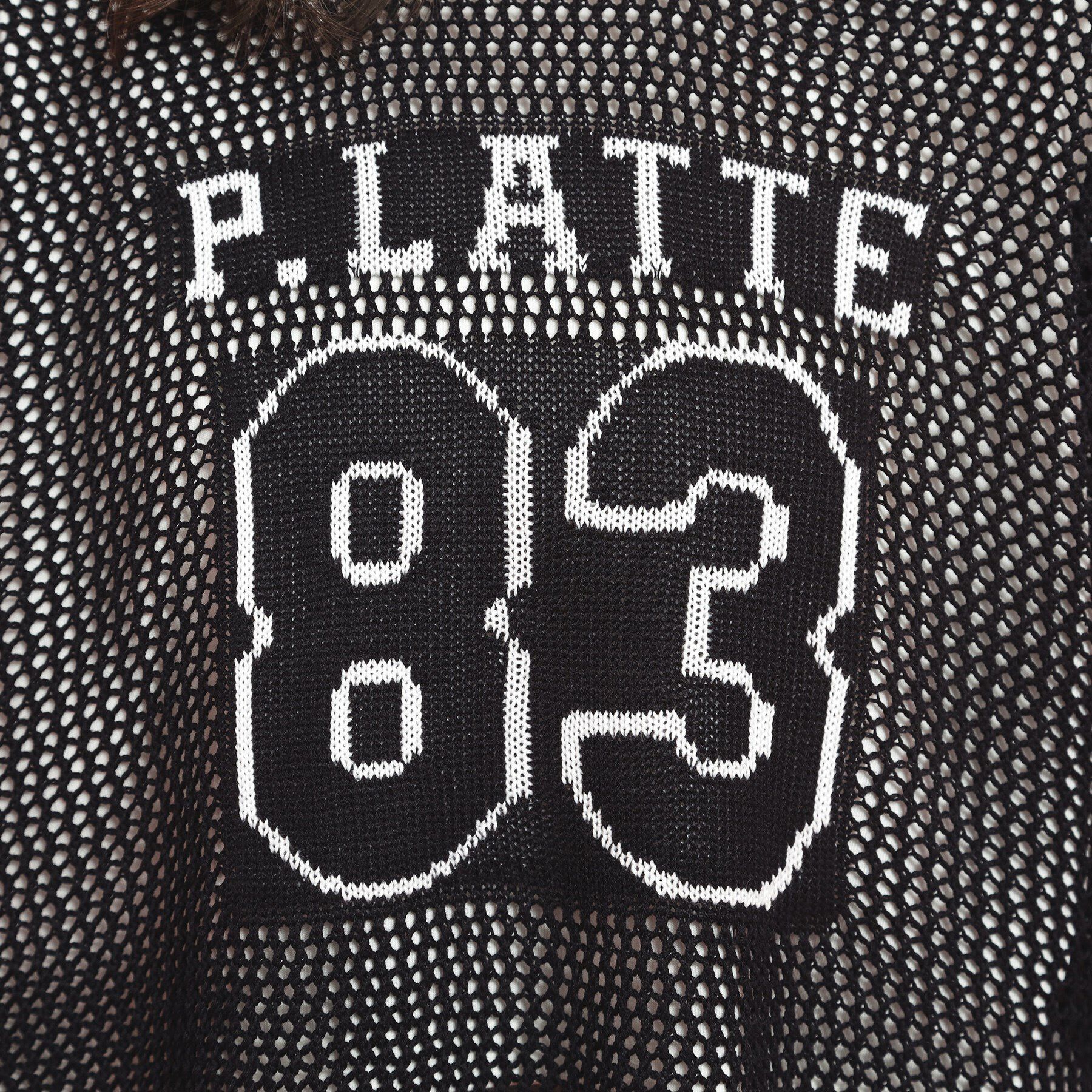 PINK-latte「【セットアイテム】ナンバリングメッシュ＋ロンT」|ニット・セーター|