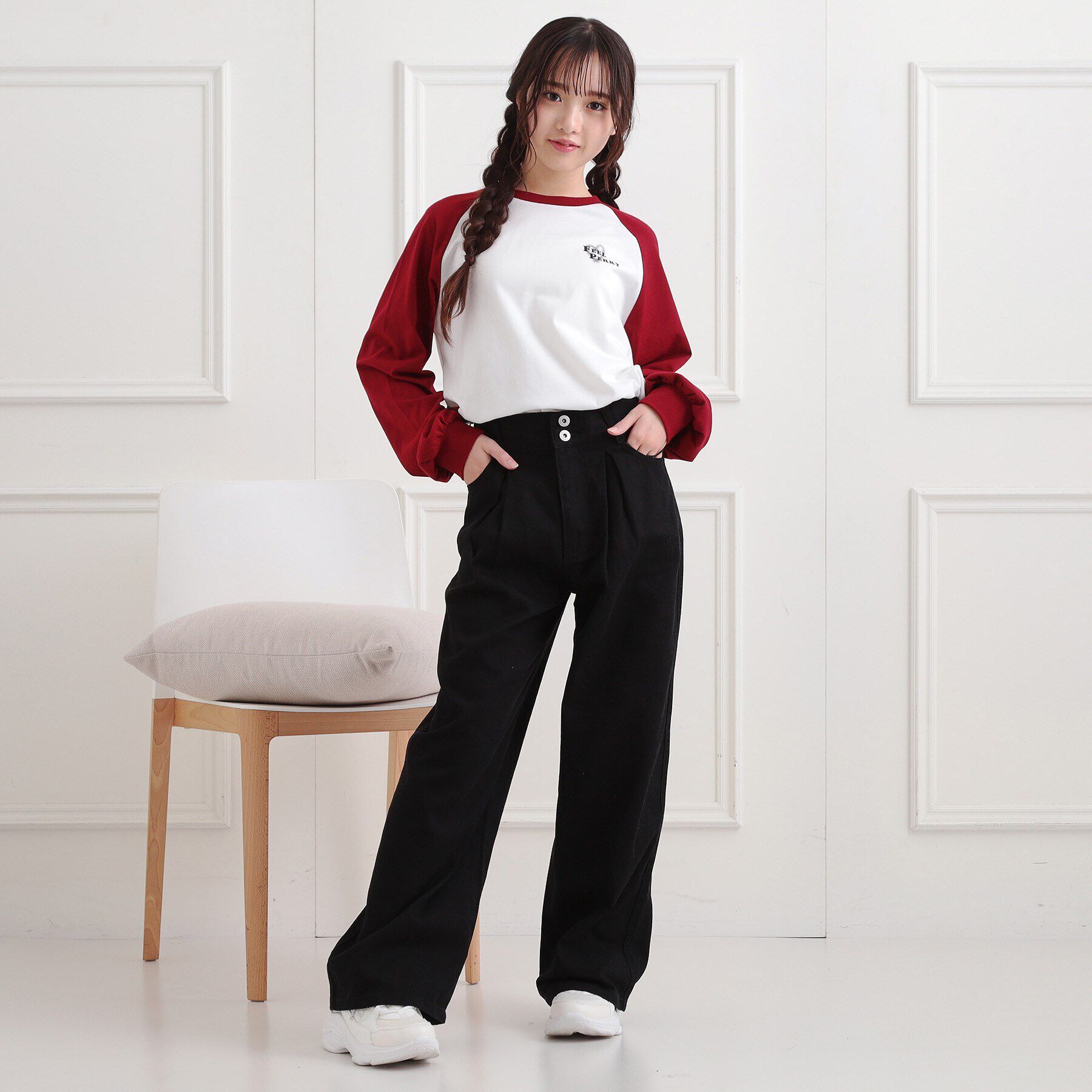 PINK-latte「タックワイドストレートデニム」|その他|