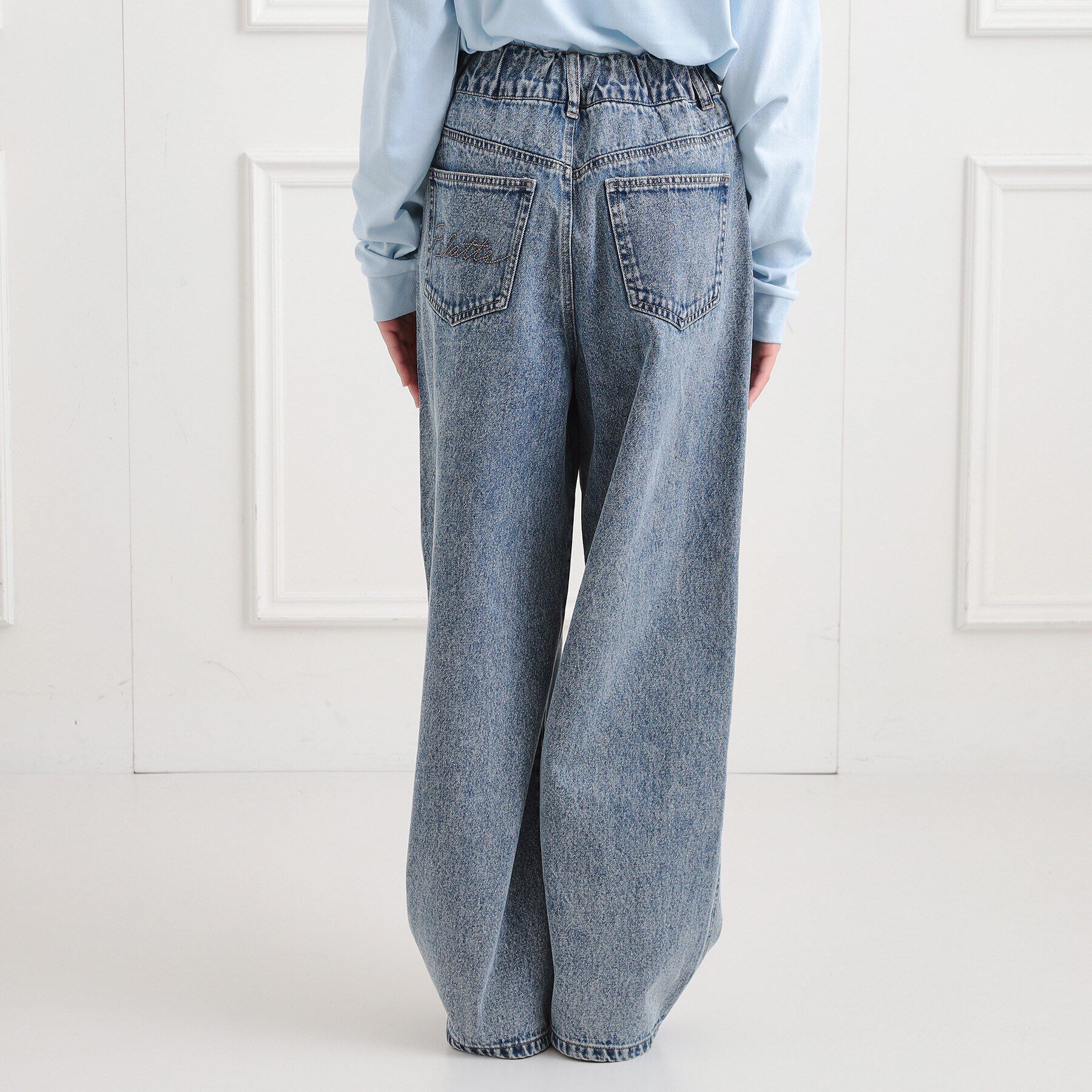 PINK-latte「タックワイドストレートデニム」|その他|