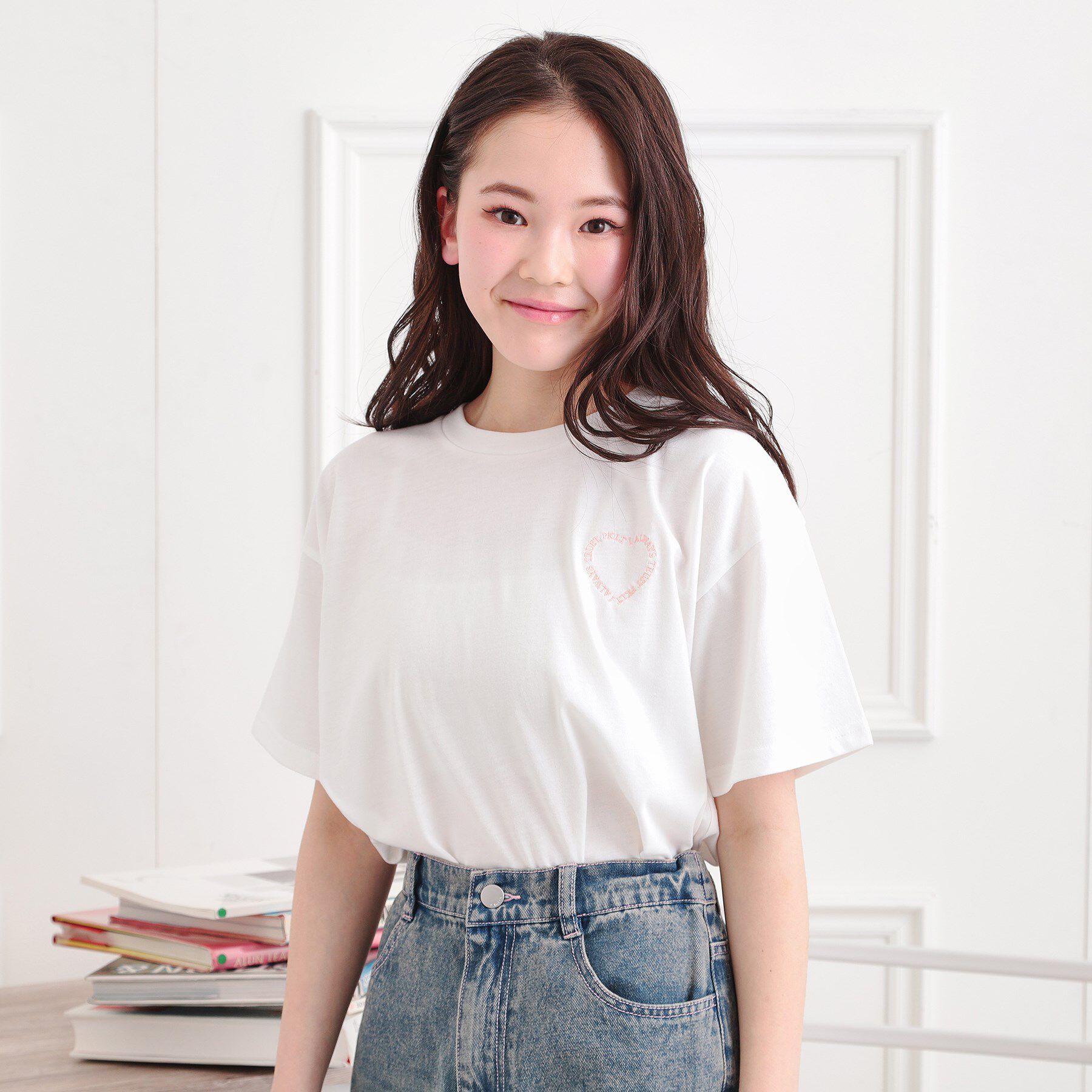 PINK-latte「クマちゃん半袖Tシャツ」|Tシャツ・カットソー|