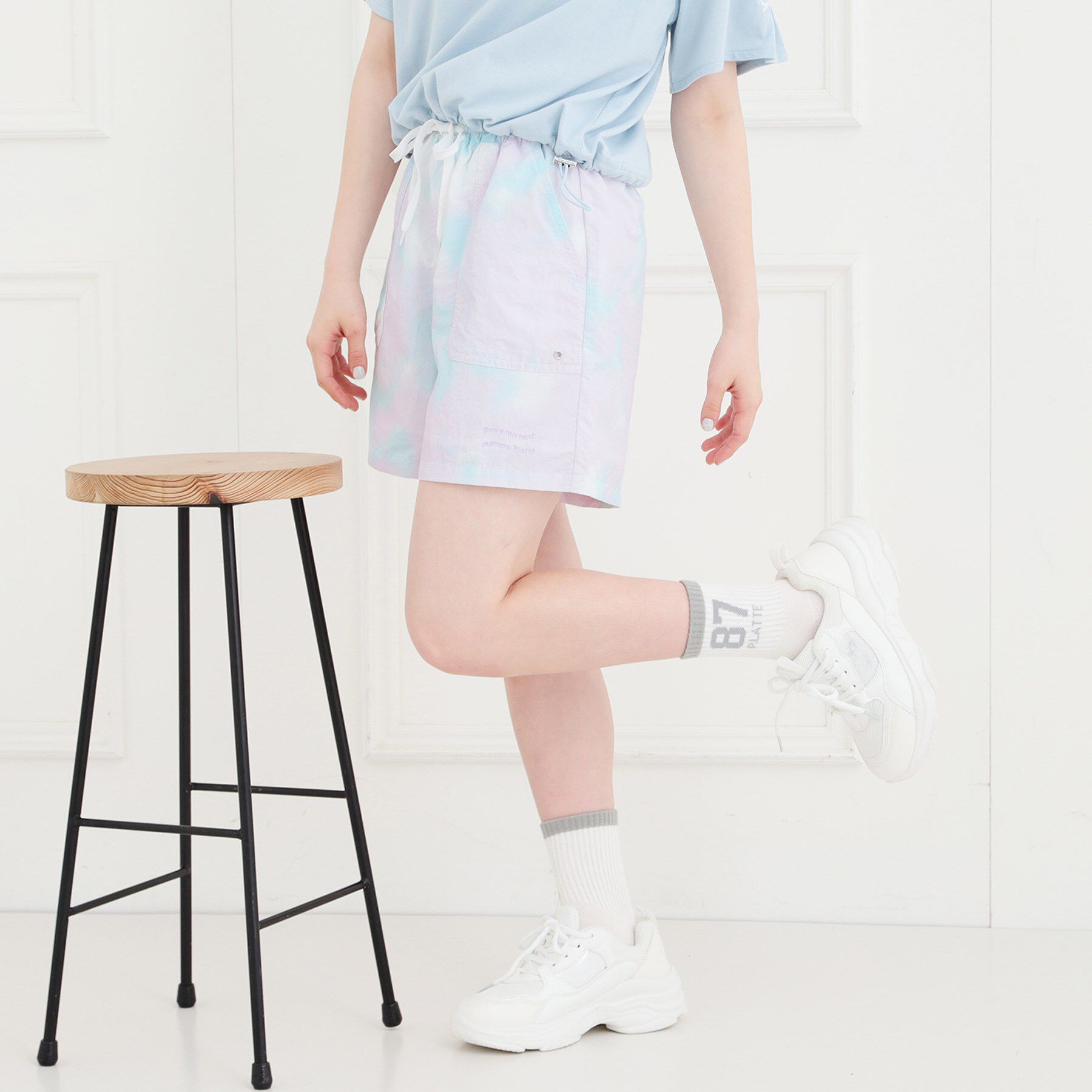 PINK-latte「【軽・らく】イージーショートパンツ」|キュロット|