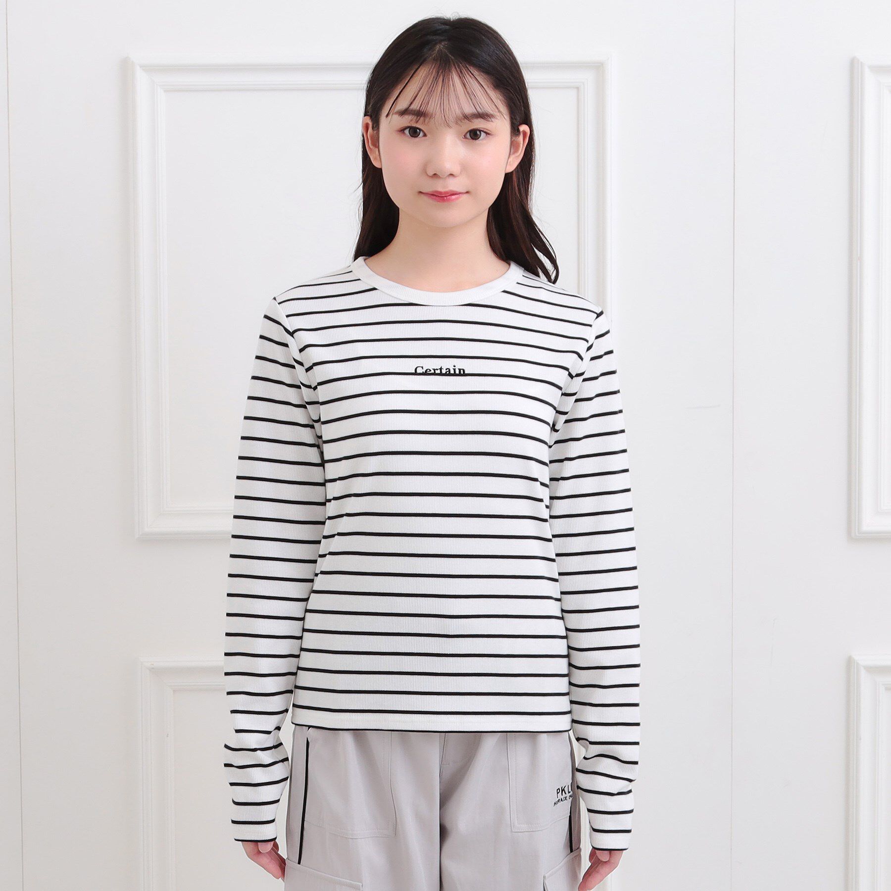 PINK-latte「シンプルテレコプルオーバー」|Tシャツ・カットソー|