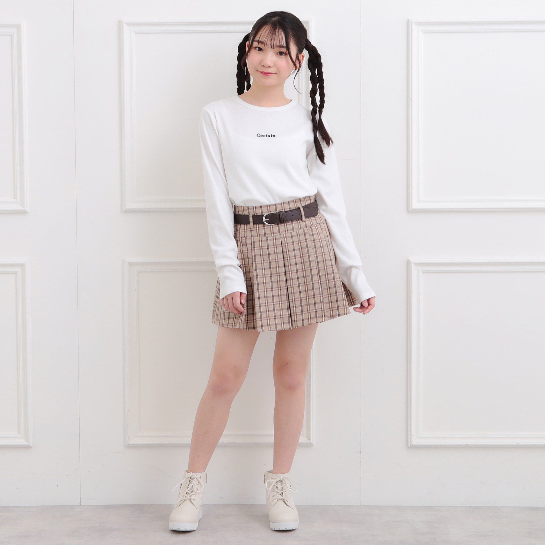 PINK-latte「シンプルテレコプルオーバー」|Tシャツ・カットソー|