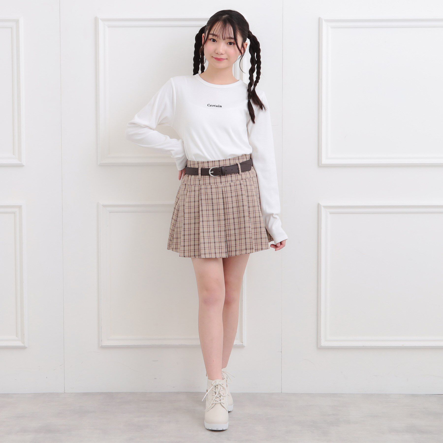 PINK-latte「シンプルテレコプルオーバー」|Tシャツ・カットソー|