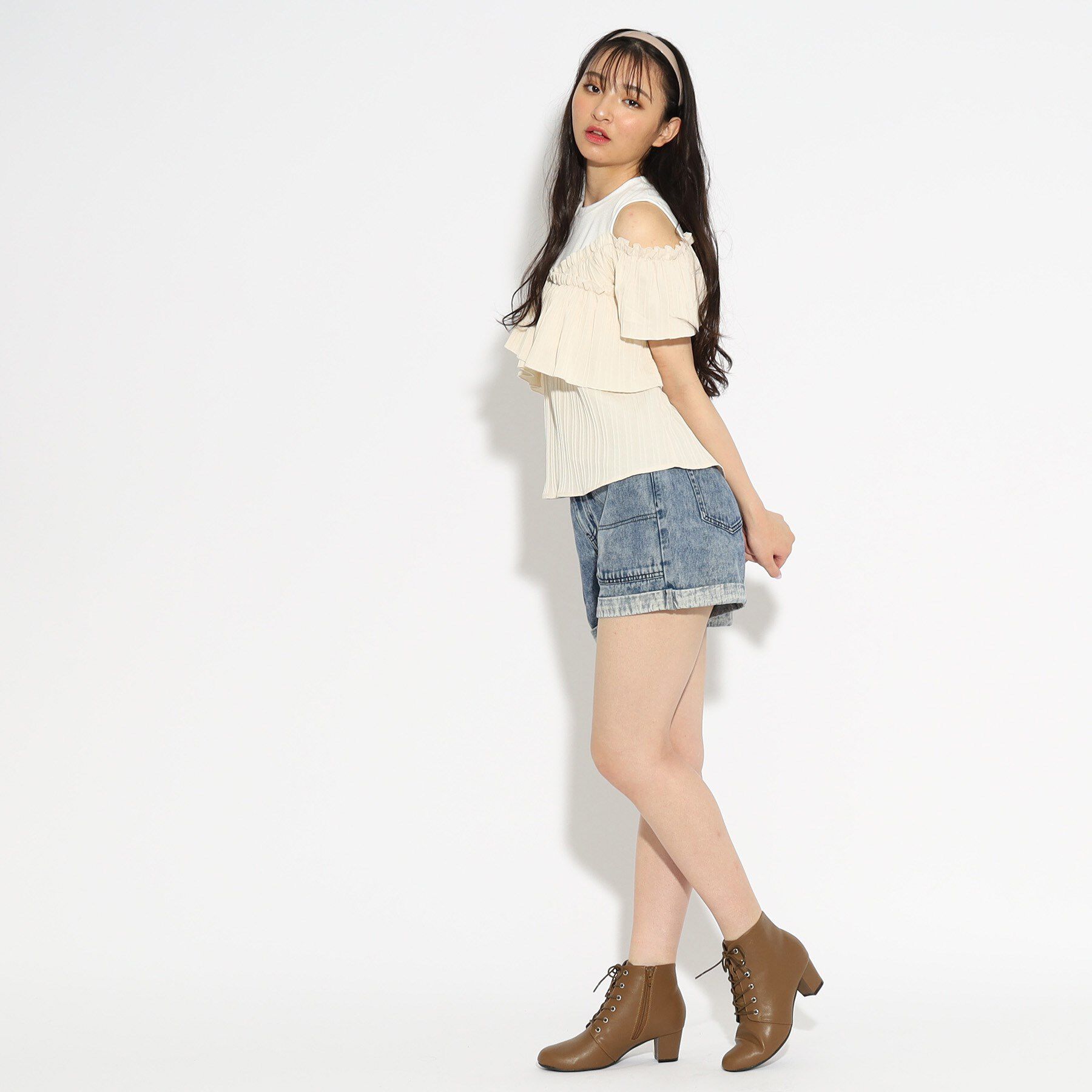 PINK-latte「太ヒールブーツ」|ショートブーツ|