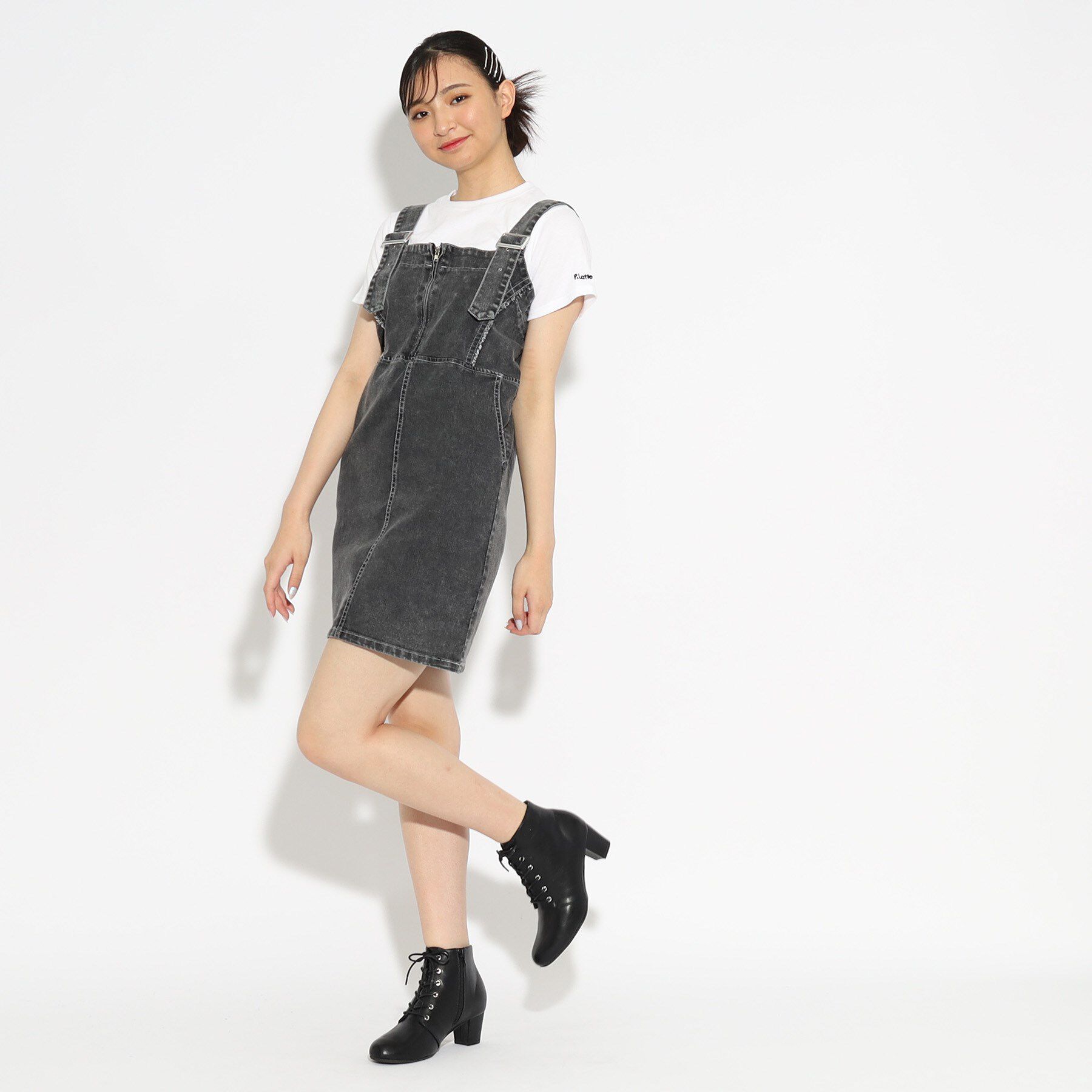 PINK-latte「太ヒールブーツ」|ショートブーツ|