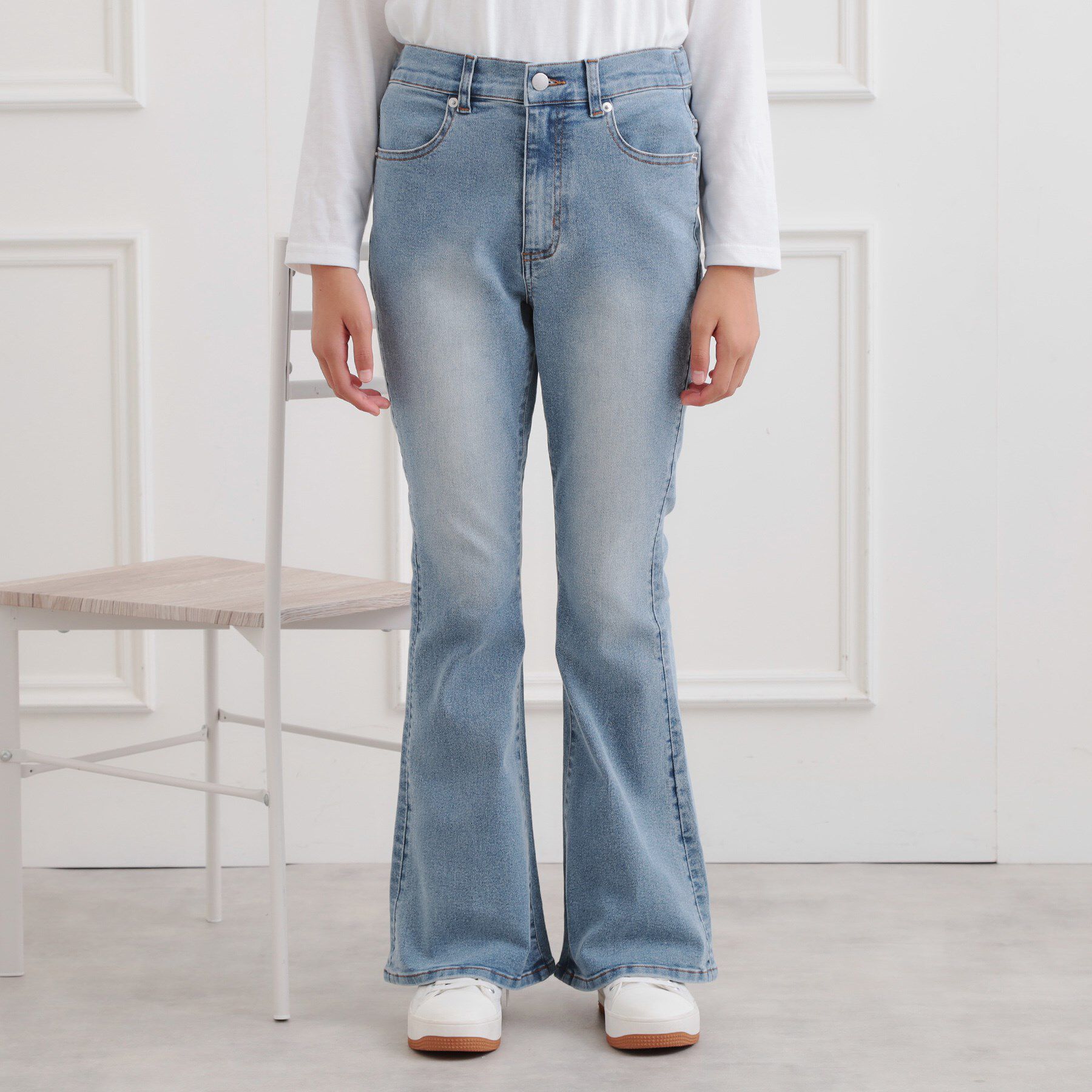 PINK-latte「フレアデニムパンツ」|その他|