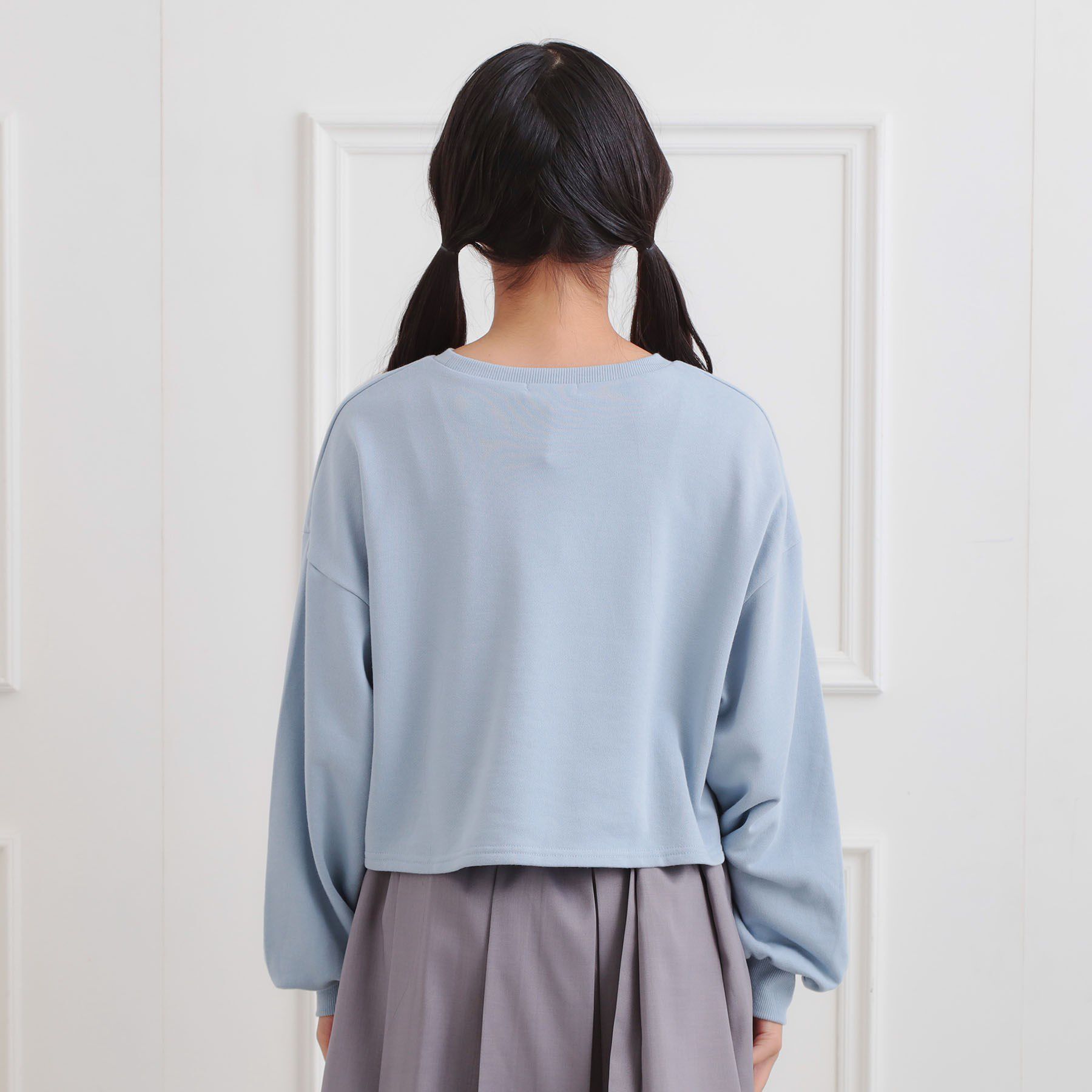 PINK-latte「レースアップ刺繍裏毛プルオーバー」|その他|