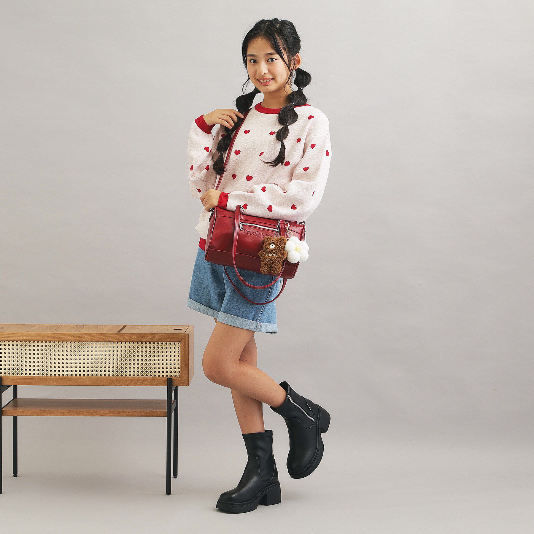 PINK-latte「【2WAY】ロングハンドルショルダーバッグ」|ショルダー・メッセンジャー|