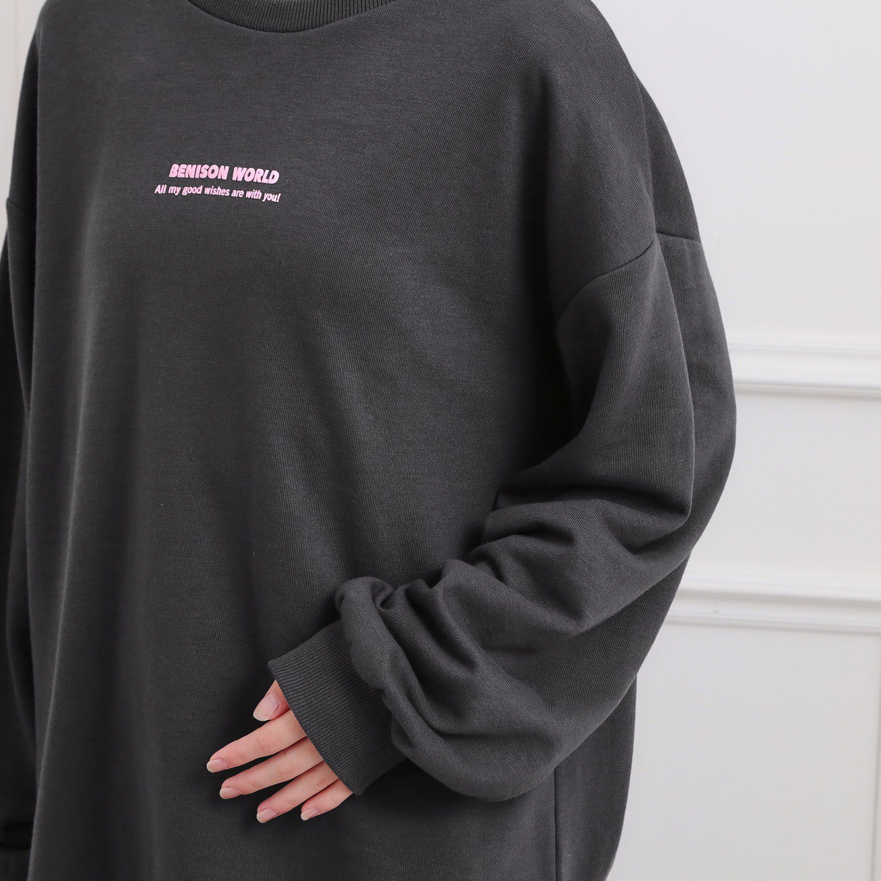 PINK-latte「バケハくまちゃん裏毛トレーナー」|その他|