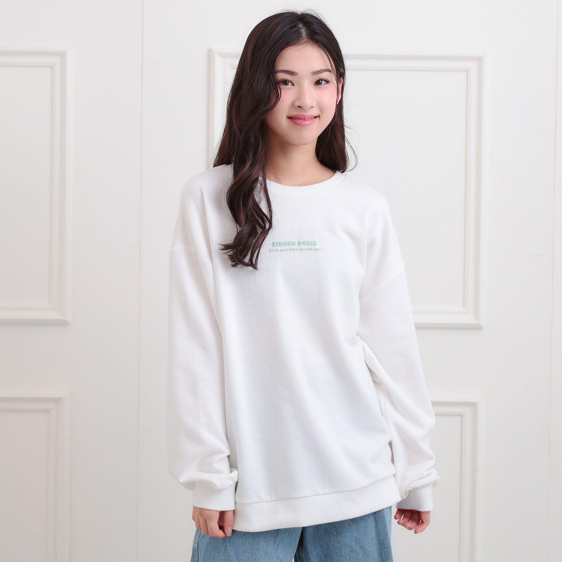 PINK-latte「バケハくまちゃん裏毛トレーナー」|その他|