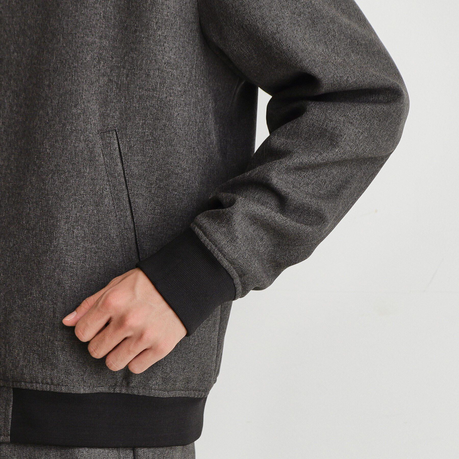 THE SHOP TK「【セットアップ可】シャークスキンリブブルゾン」|ブルゾン・スタジャン|