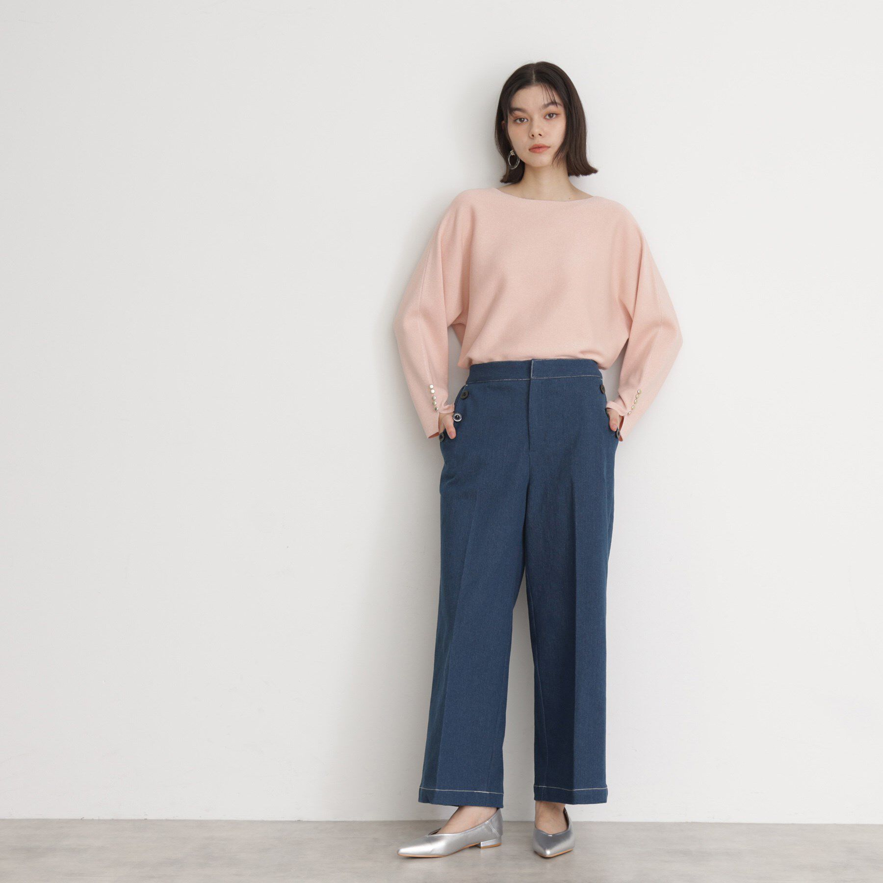 THE SHOP TK「【美脚/オ―ルシーズン】デニムマリンパンツ/洗濯機OK」|デニム|