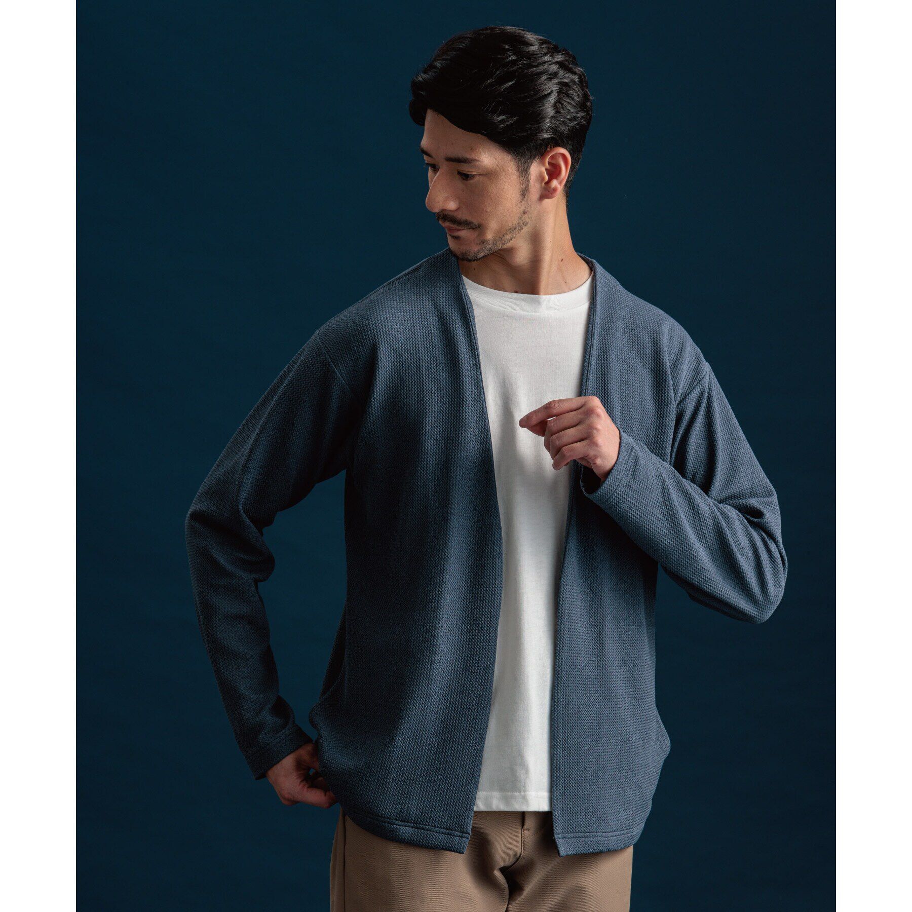 THE SHOP TK「【カーディガン＋ロンTセットアイテム】杢ふくれアンサンブルカーディガン」|カーディガン|