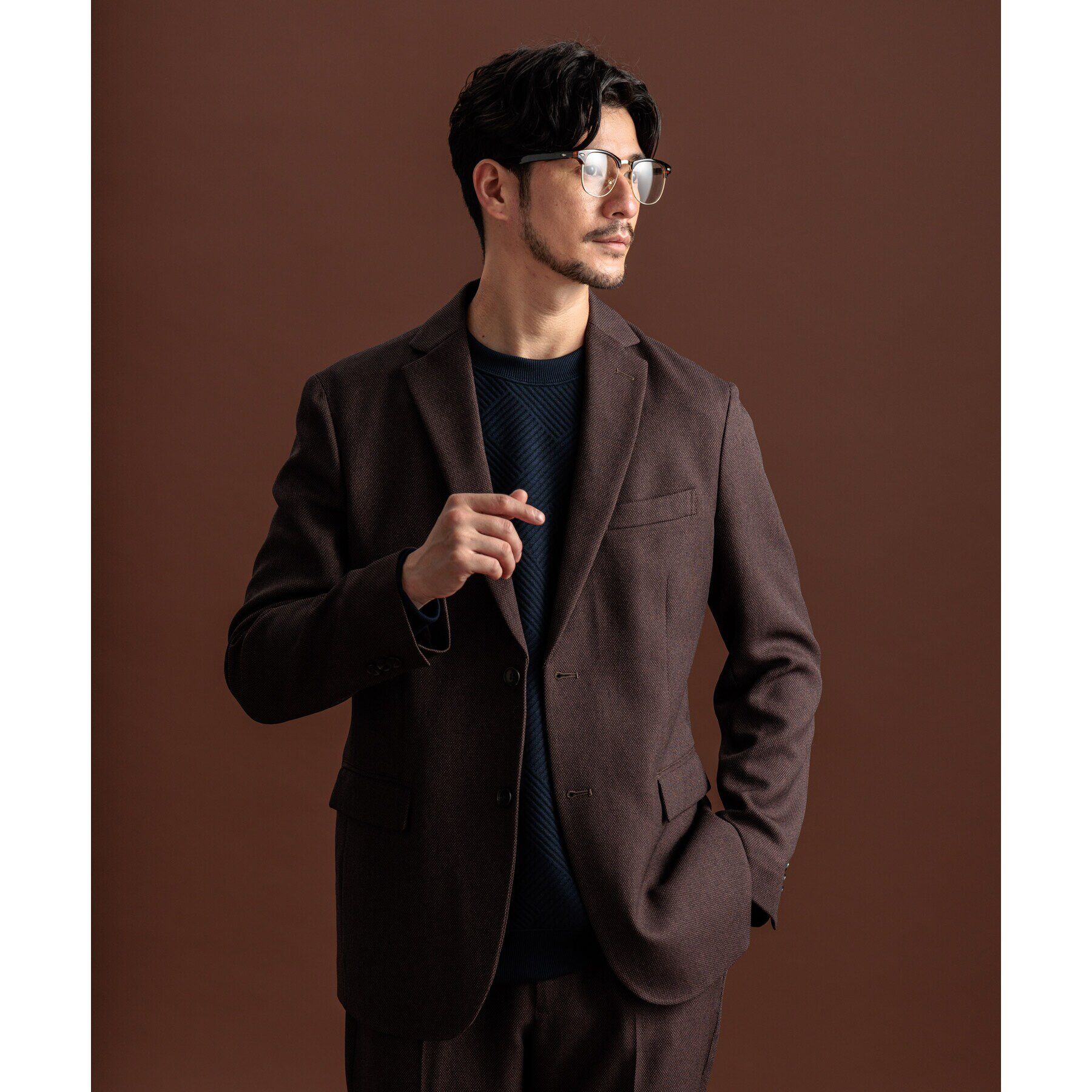 THE SHOP TK「バーズアイジャケット【セットアップ可/ビジネス対応】」|テーラードジャケット|