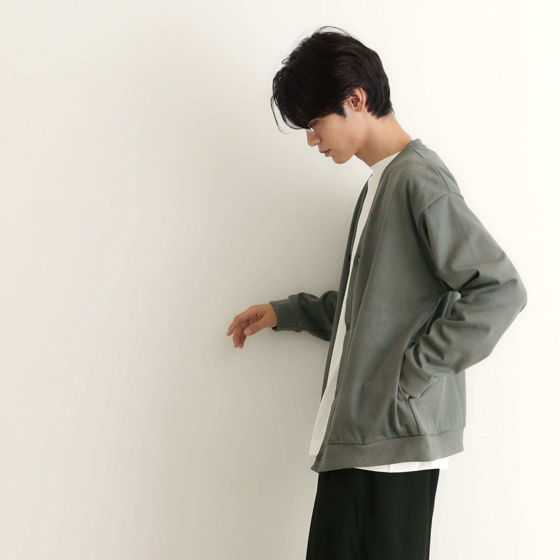 THE SHOP TK「ツイルスウェードタッチカーディガン」|カーディガン|