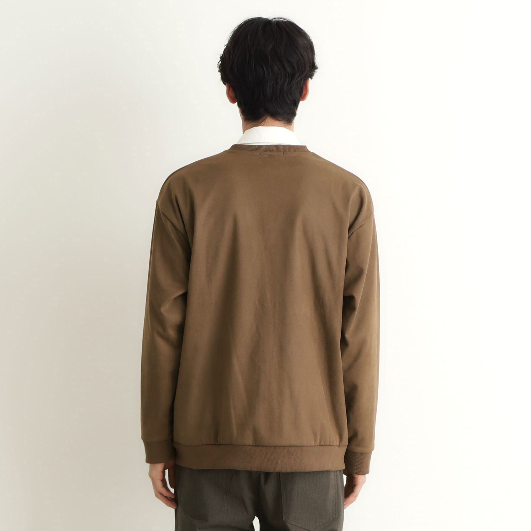 THE SHOP TK「ツイルスウェードタッチカーディガン」|カーディガン|