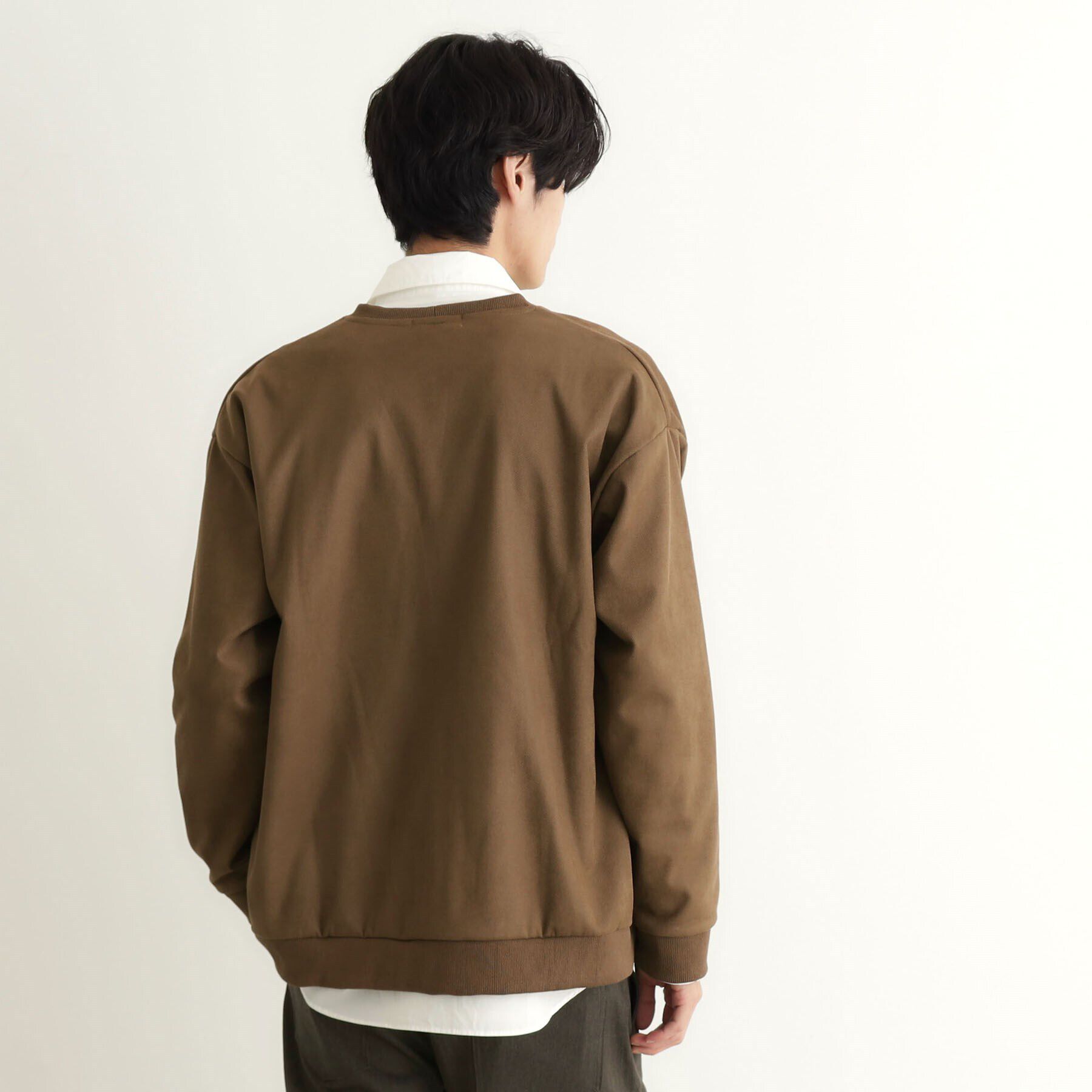 THE SHOP TK「ツイルスウェードタッチカーディガン」|カーディガン|