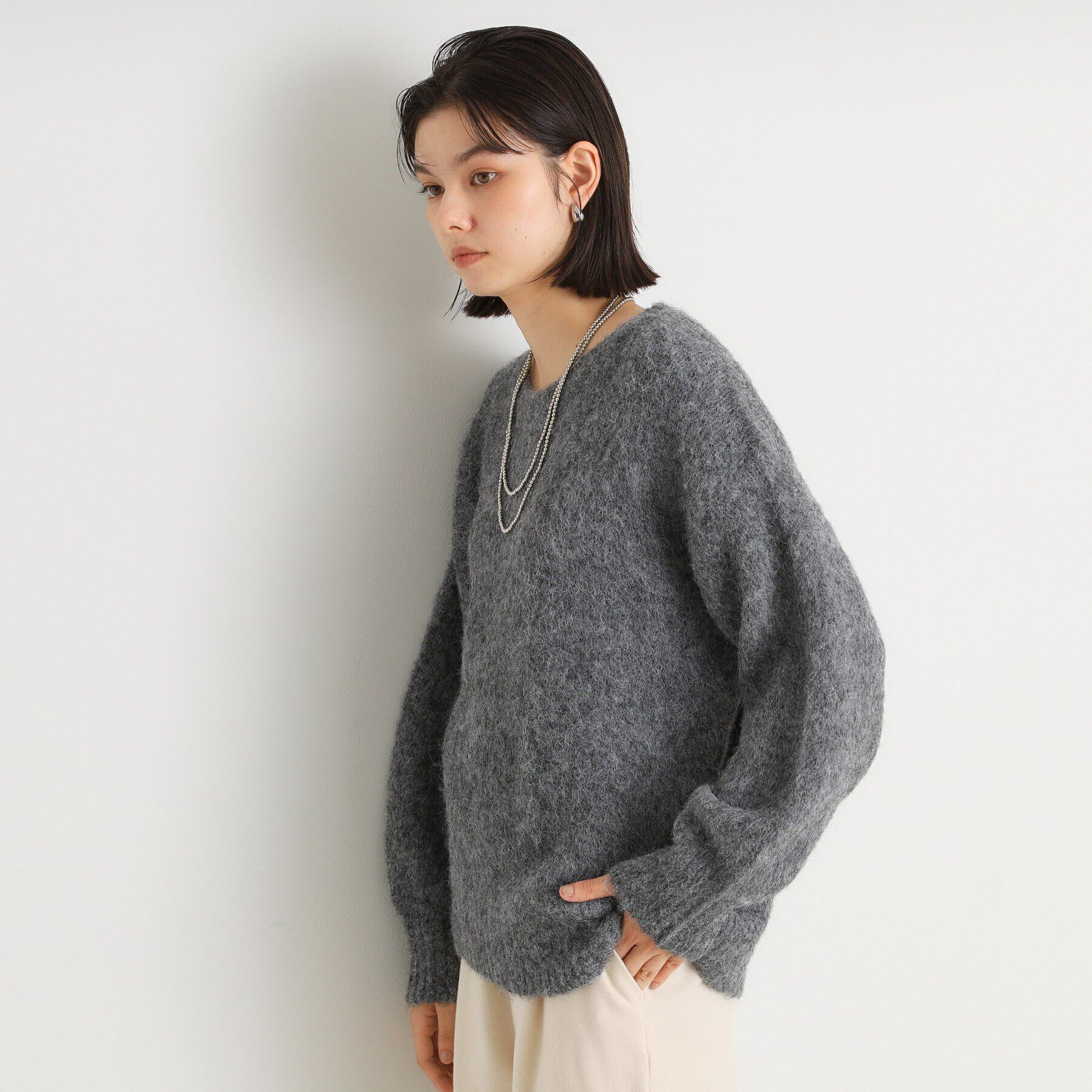 THE SHOP TK「ソフトシャギーヤーンプルオーバー」|ニット・セーター|