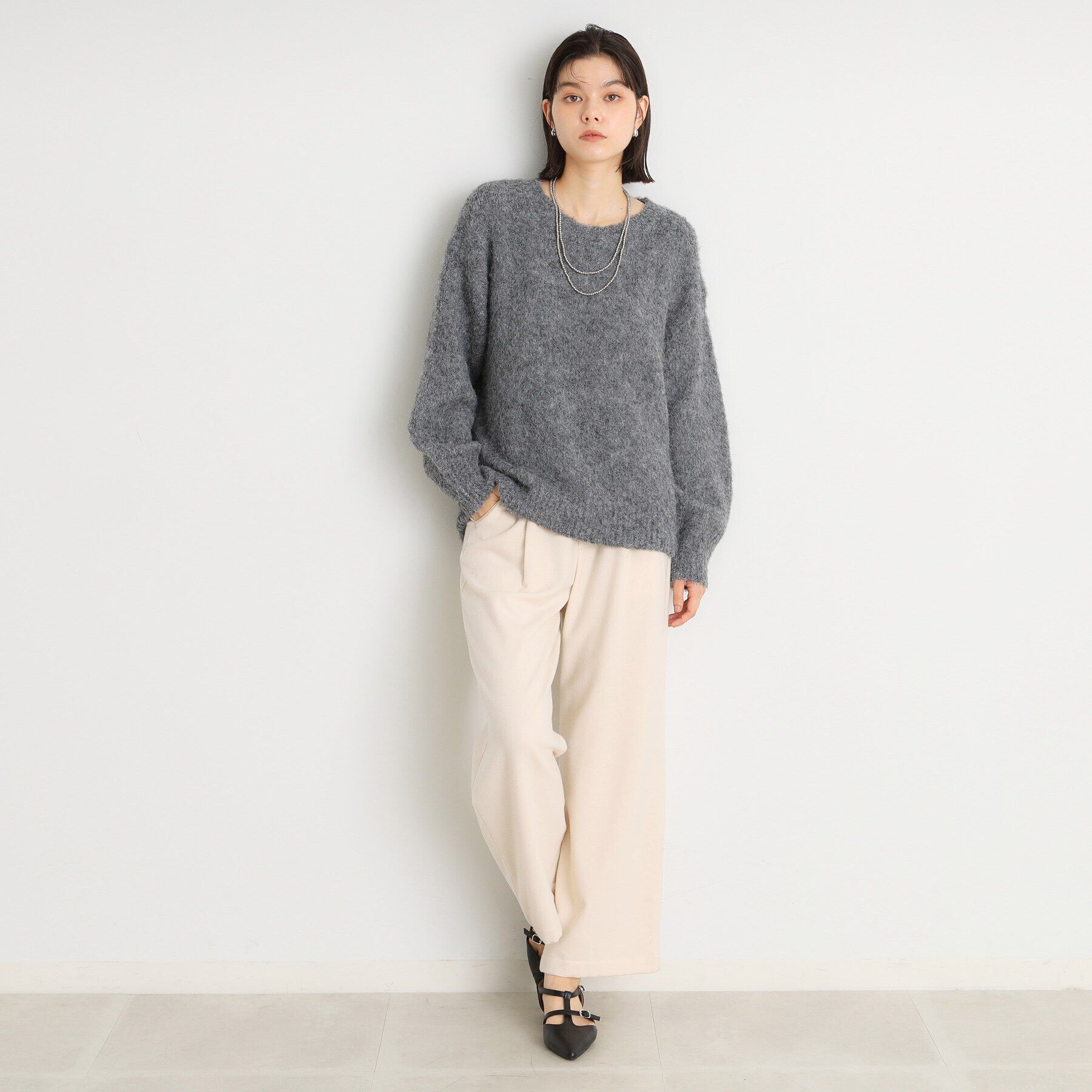 THE SHOP TK「ソフトシャギーヤーンプルオーバー」|ニット・セーター|