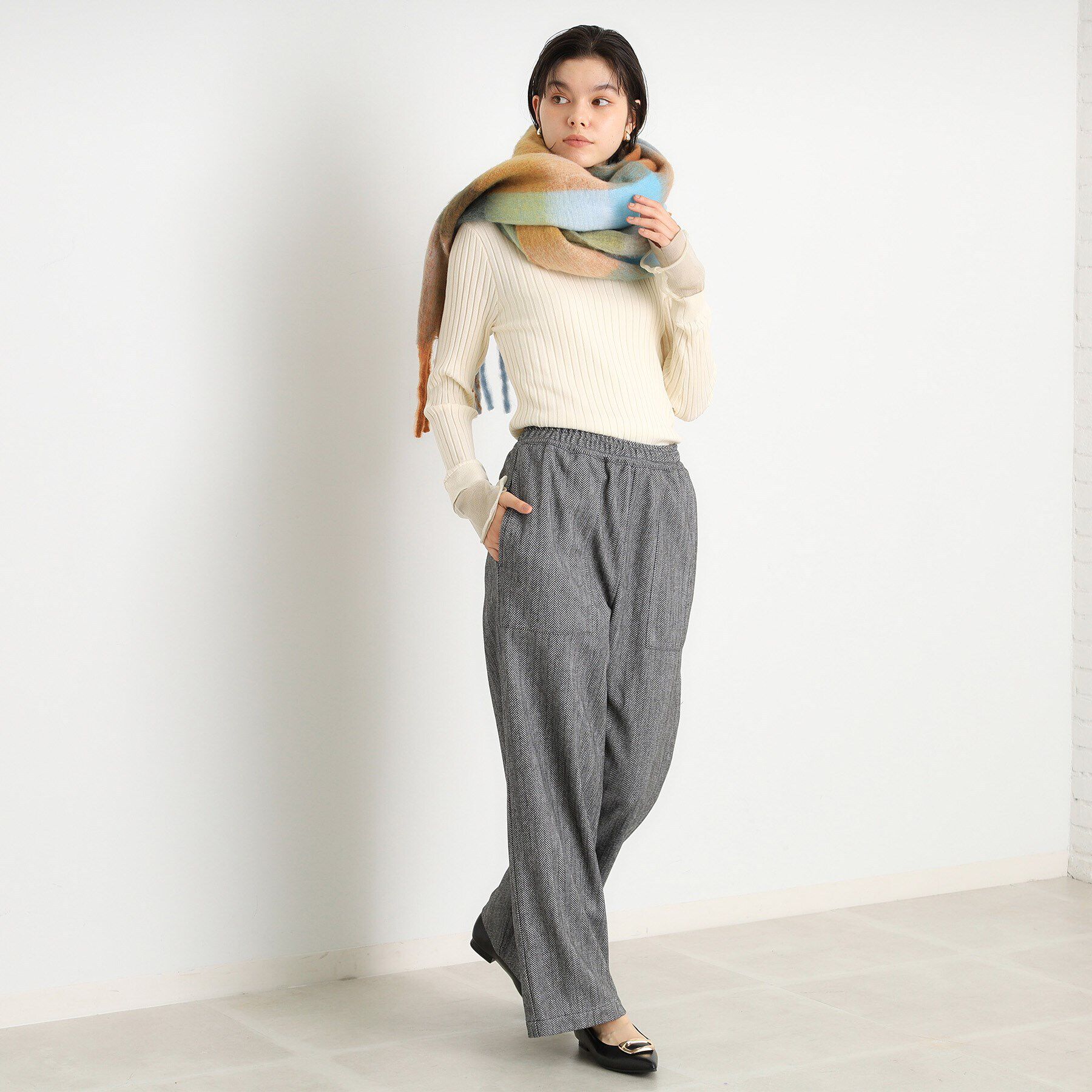 THE SHOP TK「圧縮ジャージ柄アソートワイドイージーパンツ」|その他|