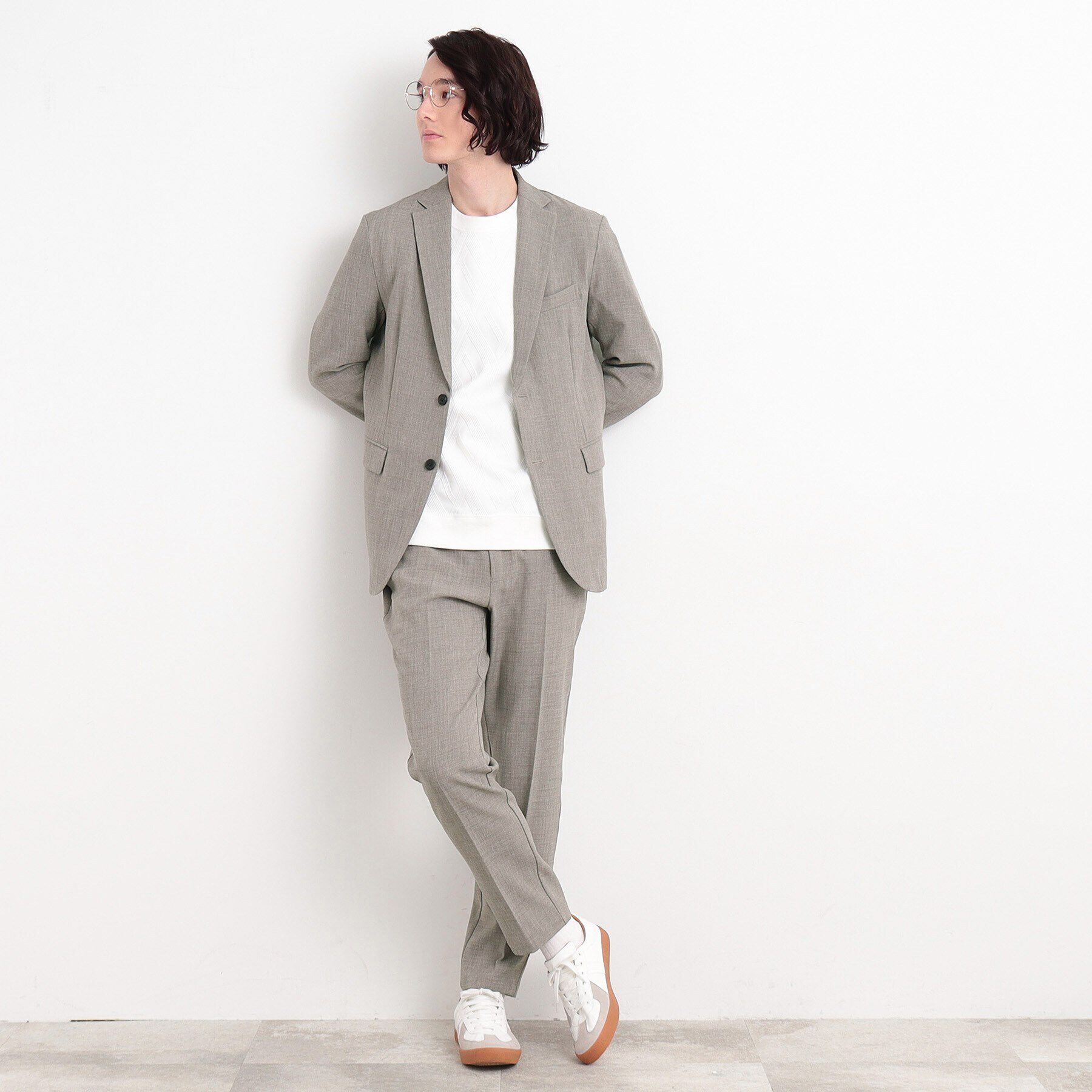 THE SHOP TK「【CAVIAN/キャビアン】リサイクルシャークスキンテーラードジャケット セットアップ可」|テーラードジャケット|