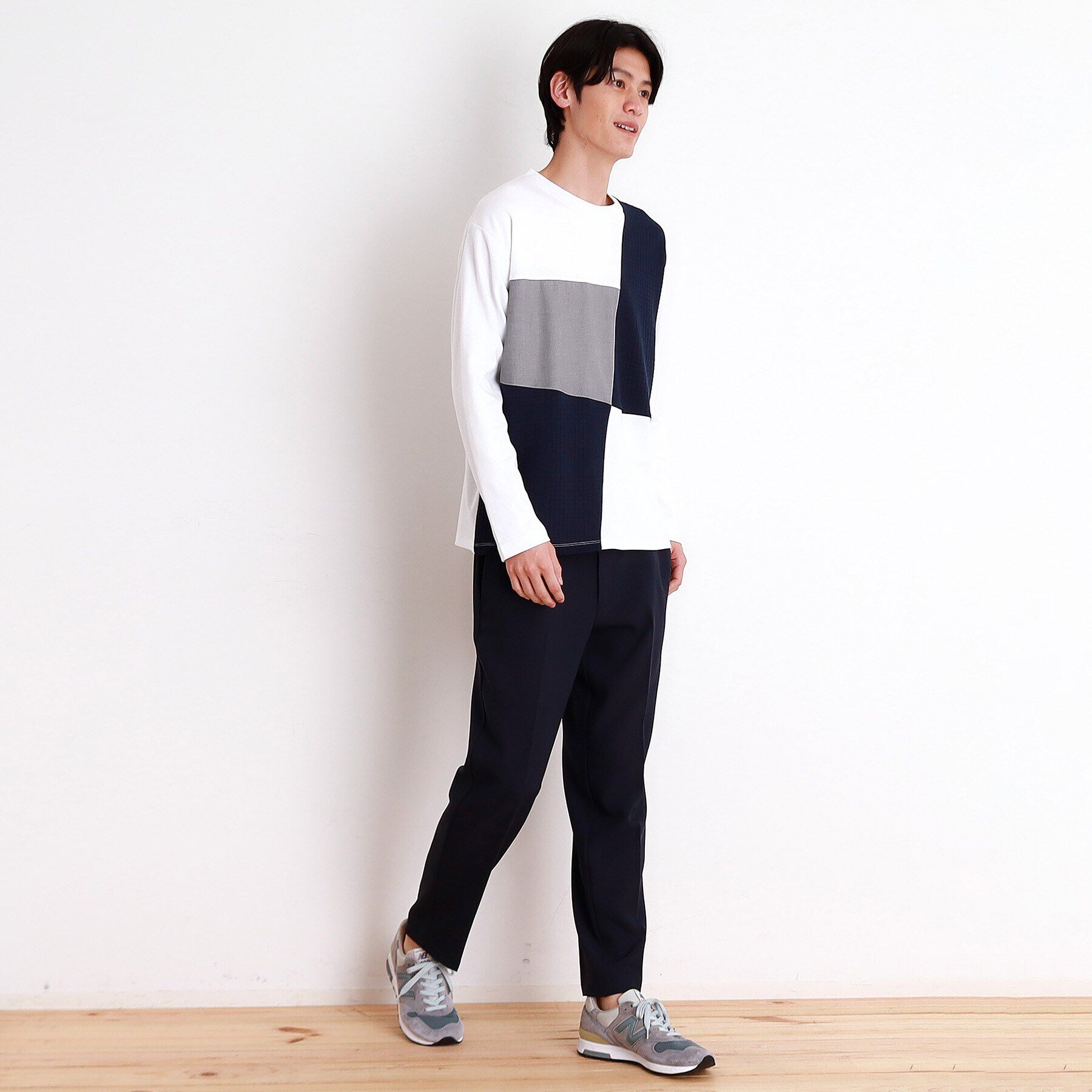 THE SHOP TK「パネルブロッキング長袖Tシャツ」|Tシャツ・カットソー|