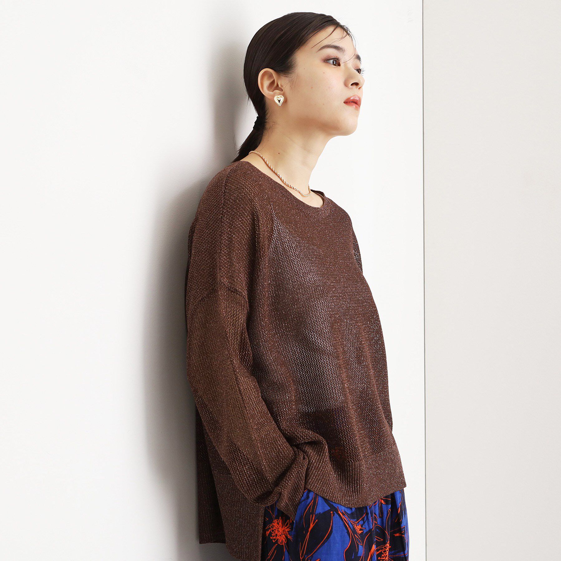 THE SHOP TK「ラメメッシュニット」|ニット・セーター|