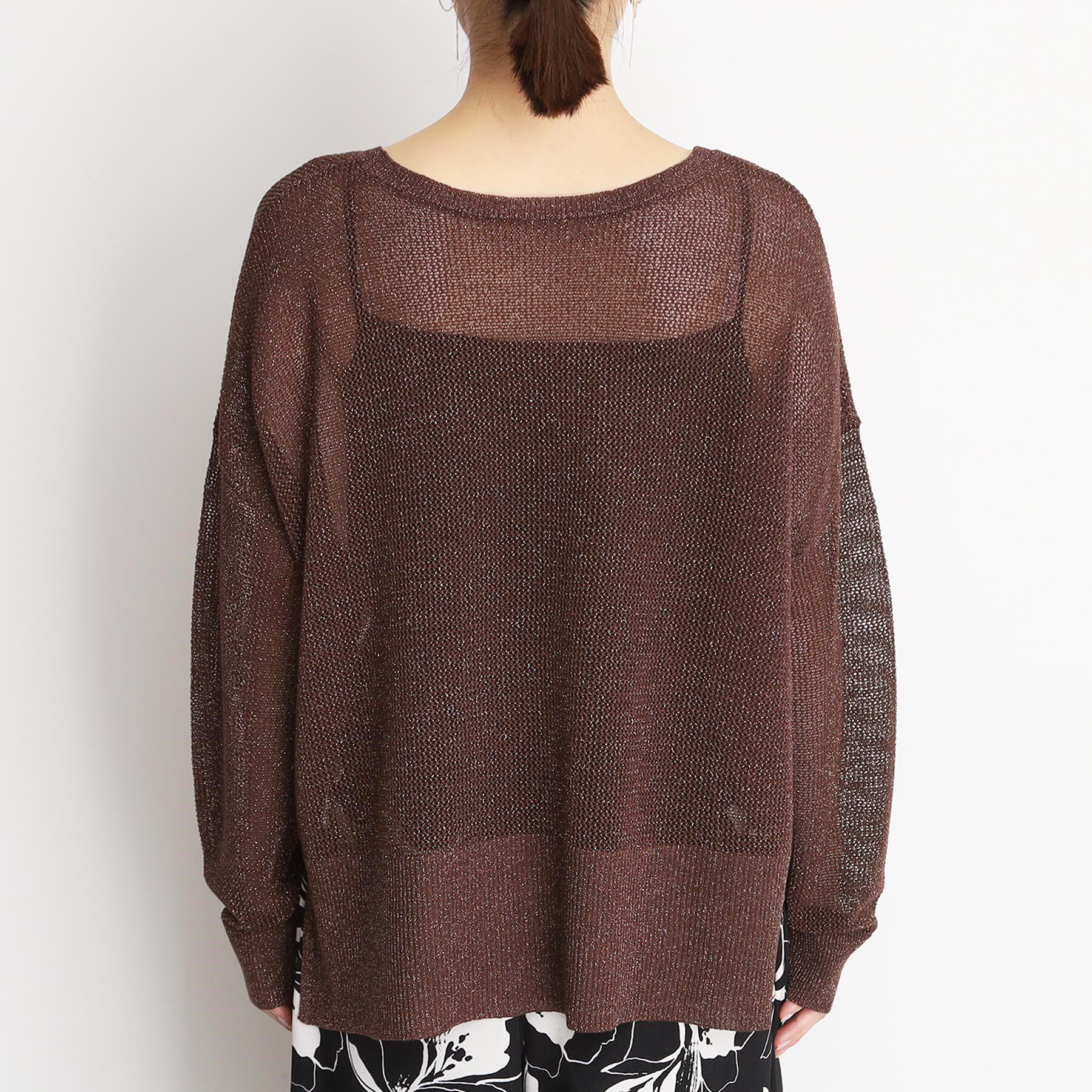 THE SHOP TK「ラメメッシュニット」|ニット・セーター|