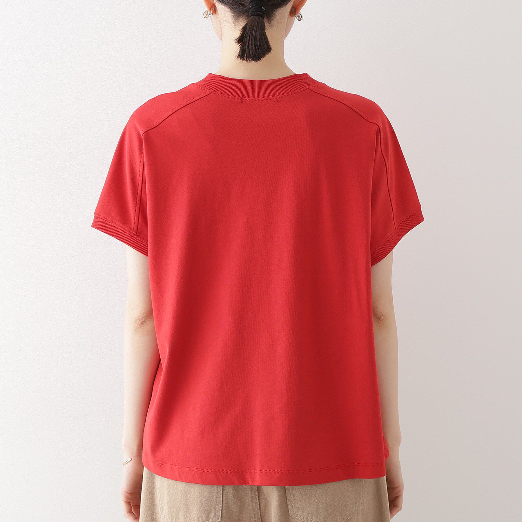 THE SHOP TK「フレンチ袖プルオーバー【毛玉になりにくい/接触冷感/UV/洗濯機OK】」|Tシャツ・カットソー|