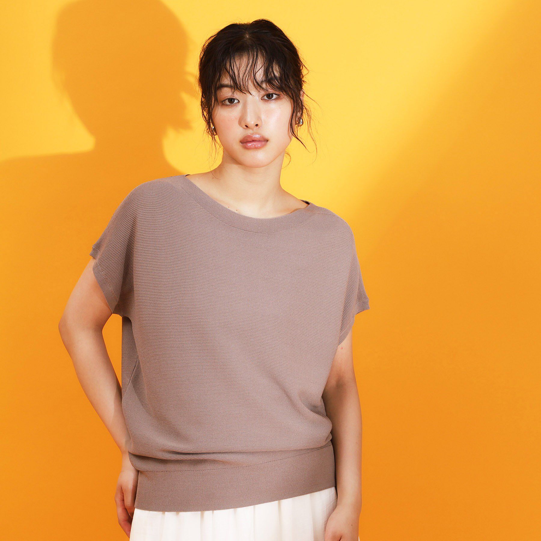 THE SHOP TK「【再入荷/6色展開】さらさらフレンチニット【毛玉になりにくい/洗濯機OK】」|ニット・セーター|トープ(054)