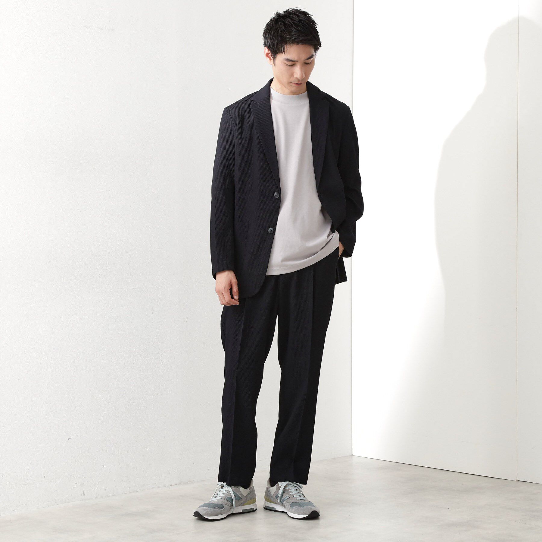 THE SHOP TK「【Begin/ビギン10月号掲載】楊柳スマートジャケット　軽量/洗濯機OK/セットアップ可」|テーラードジャケット|