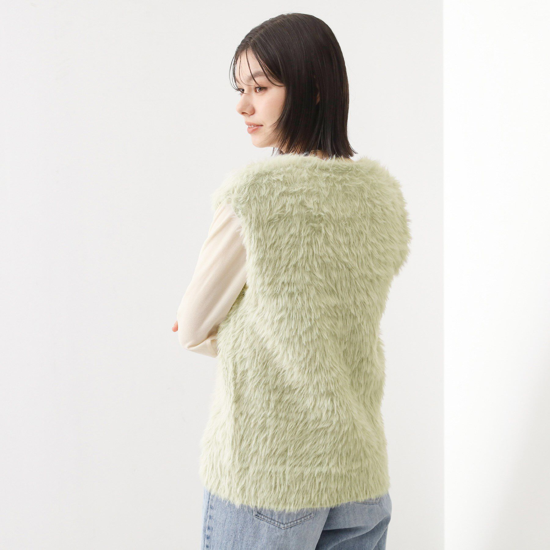 THE SHOP TK「ふわふわフェザーベスト/洗える」|ベスト・ジレ|