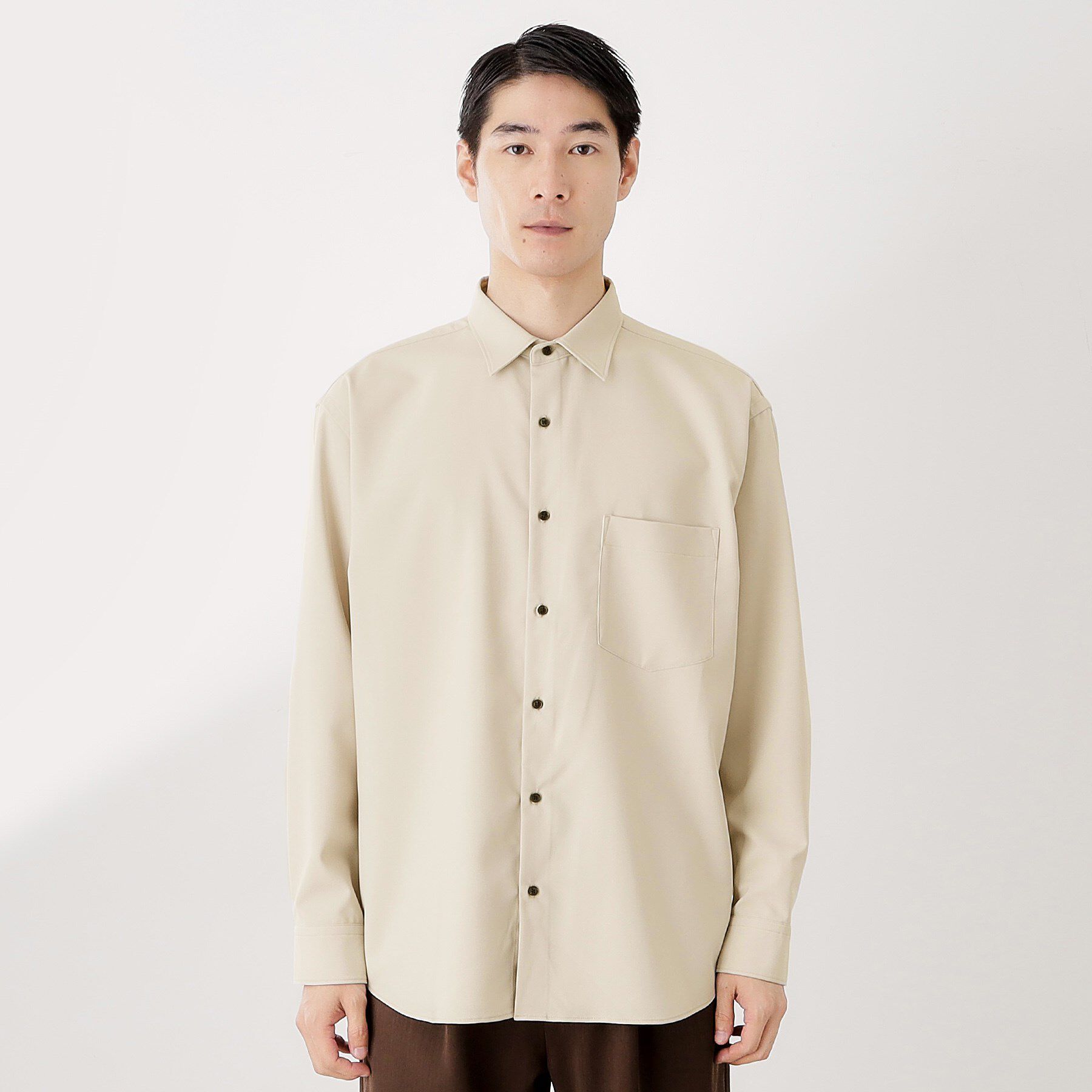 THE SHOP TK「TECLINO／テクリーノ 長袖オックスシャツ【洗濯機OK】」|シャツ・ブラウス|