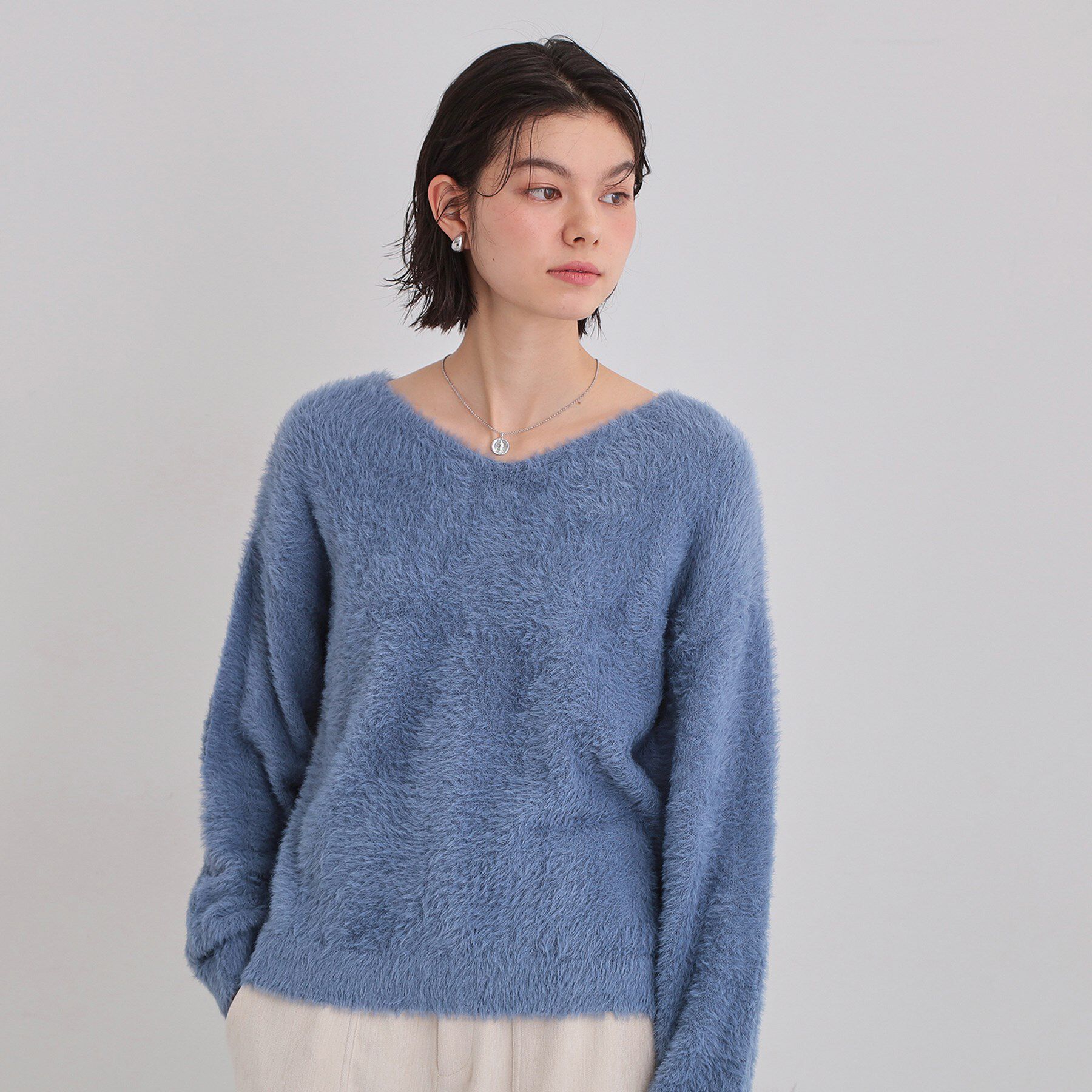 THE SHOP TK「【選べる7色/華やかで柔らか】ふわふわフェザーニット/洗える・前後2WAY」|ニット・セーター|