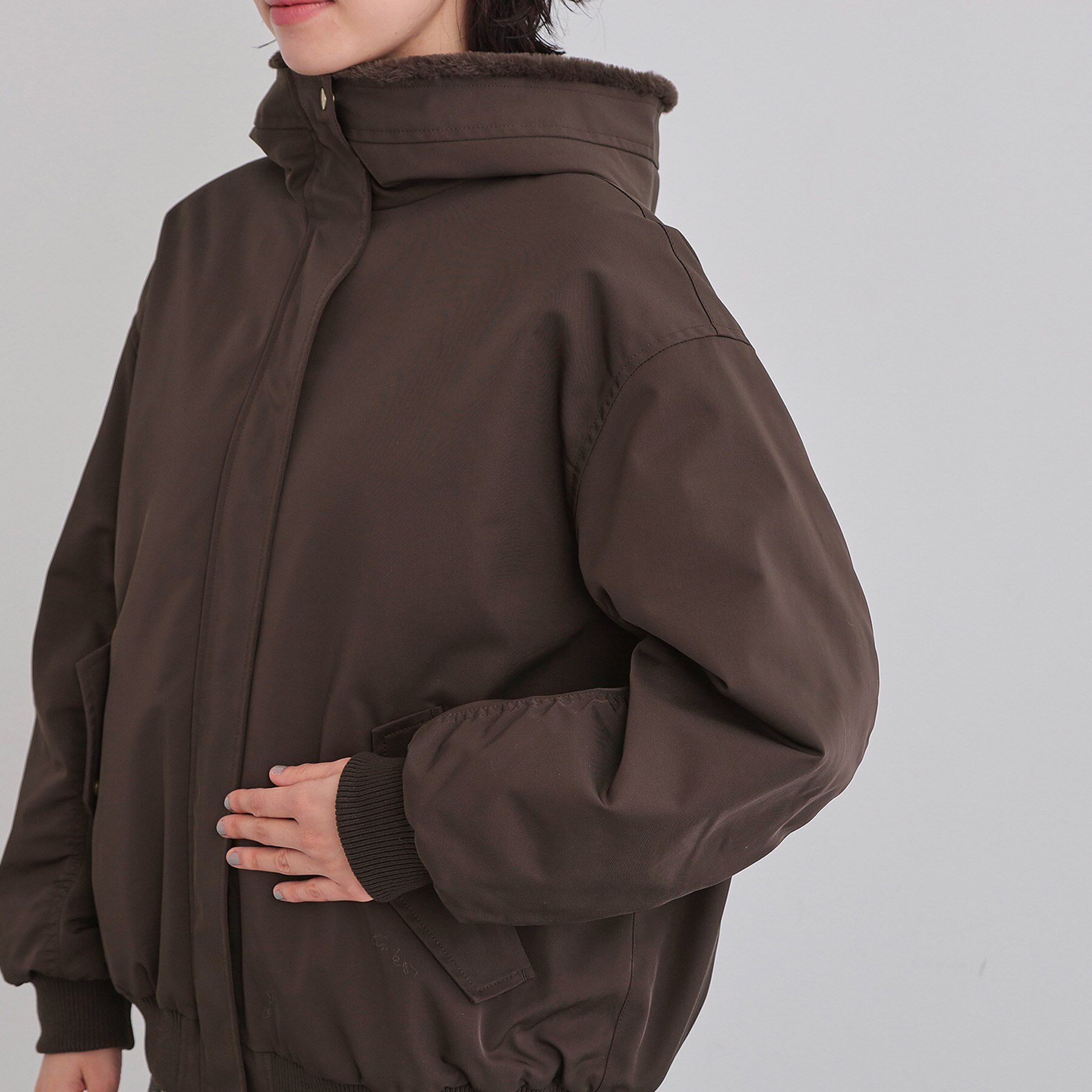 THE SHOP TK「【2WAY/洗える】リバーシブル フェイクファーブルゾン」|ブルゾン・スタジャン|