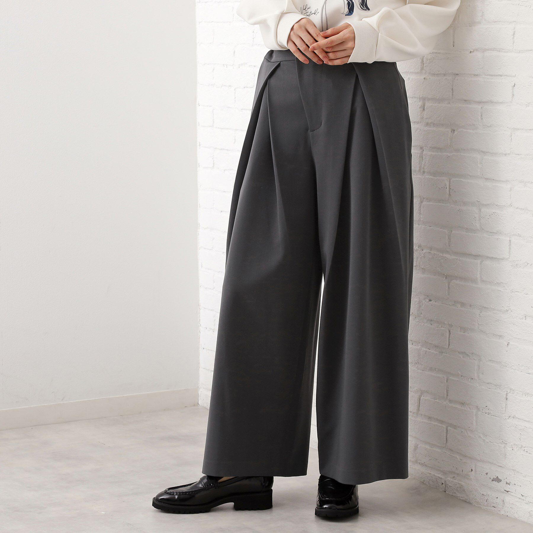 THE SHOP TK「サス付きタックワイドパンツ」|その他|