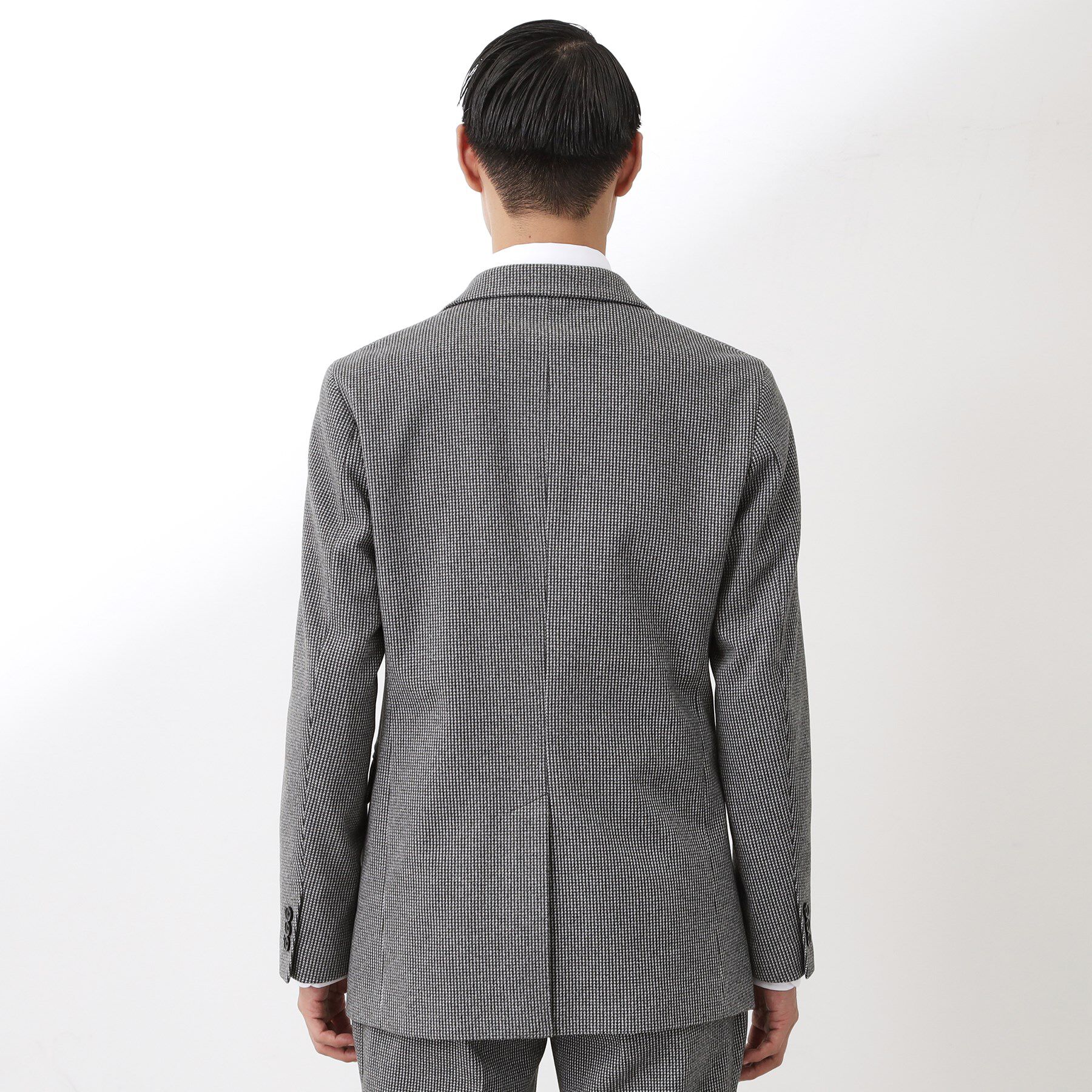 THE SHOP TK「ツイードライクジャージジャケット【セットアップ可／洗濯機OK】」|テーラードジャケット|