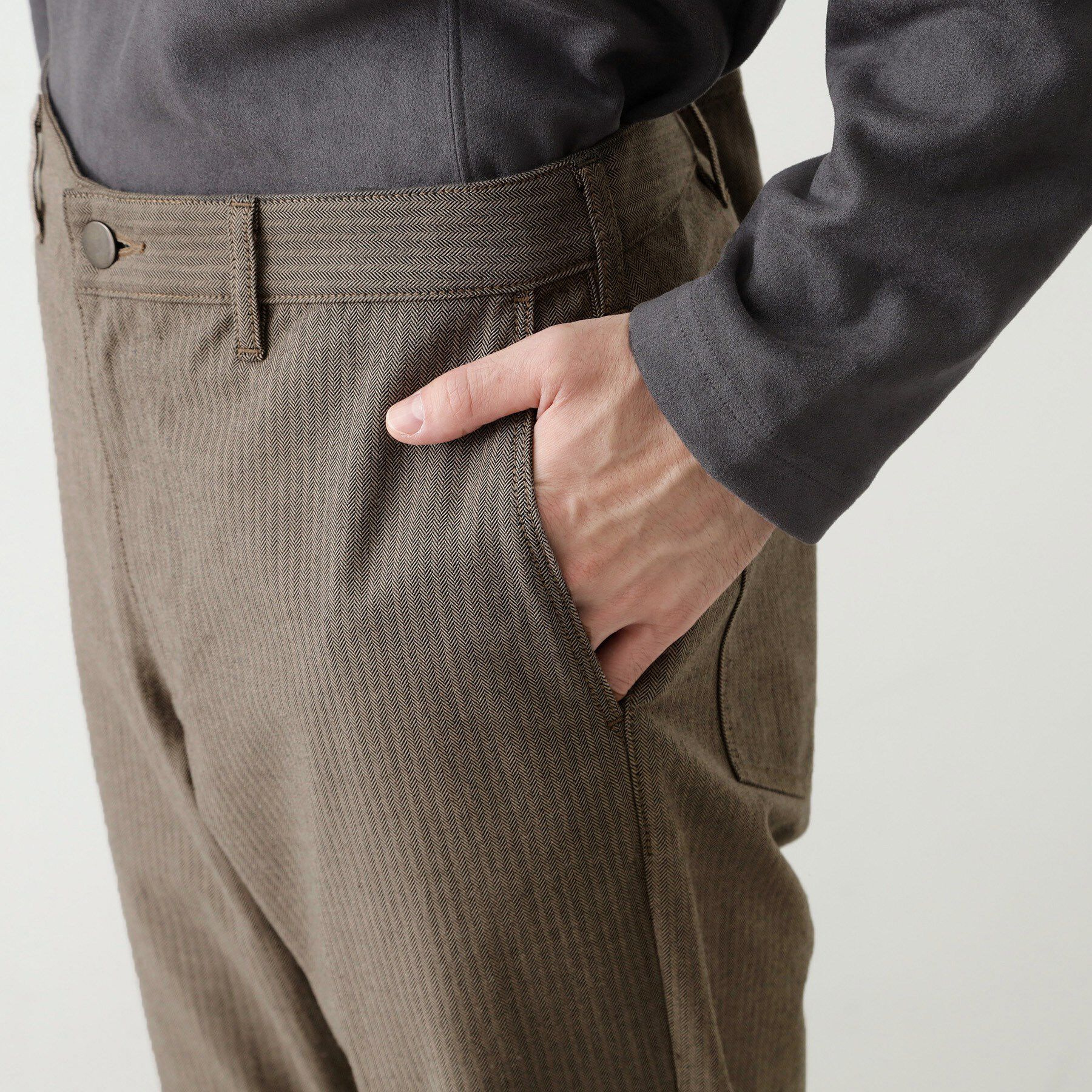 THE SHOP TK「7DAYSヘリンボンパンツ WARM【裏起毛/ストレッチ/洗濯機OK】」|その他|