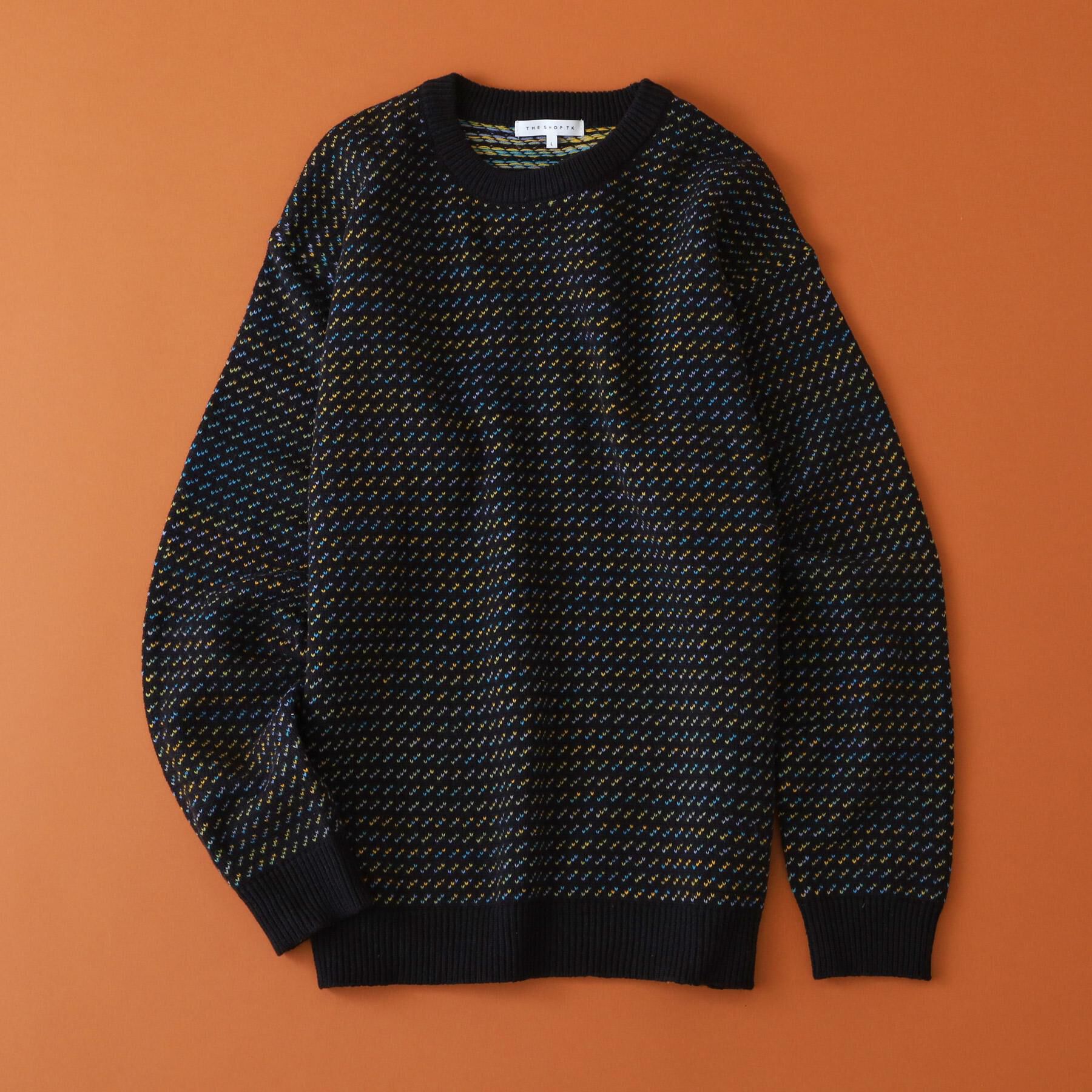 THE SHOP TK「バーズアイグラデーションニット 洗濯機OK／ユニセックスでおすすめ！」|ニット・セーター|