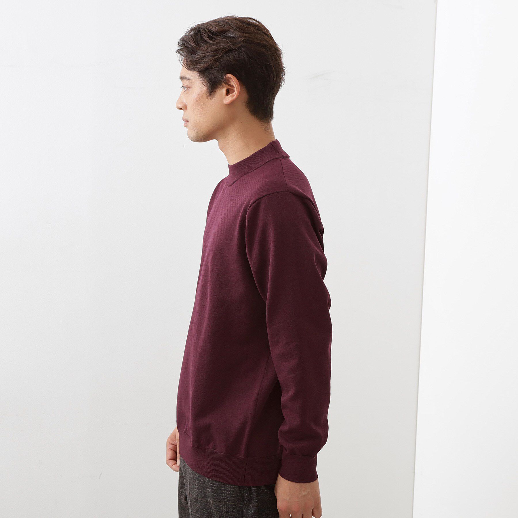 THE SHOP TK「【冬のビジネスシーンに最適】モックネックニット」|ニット・セーター|