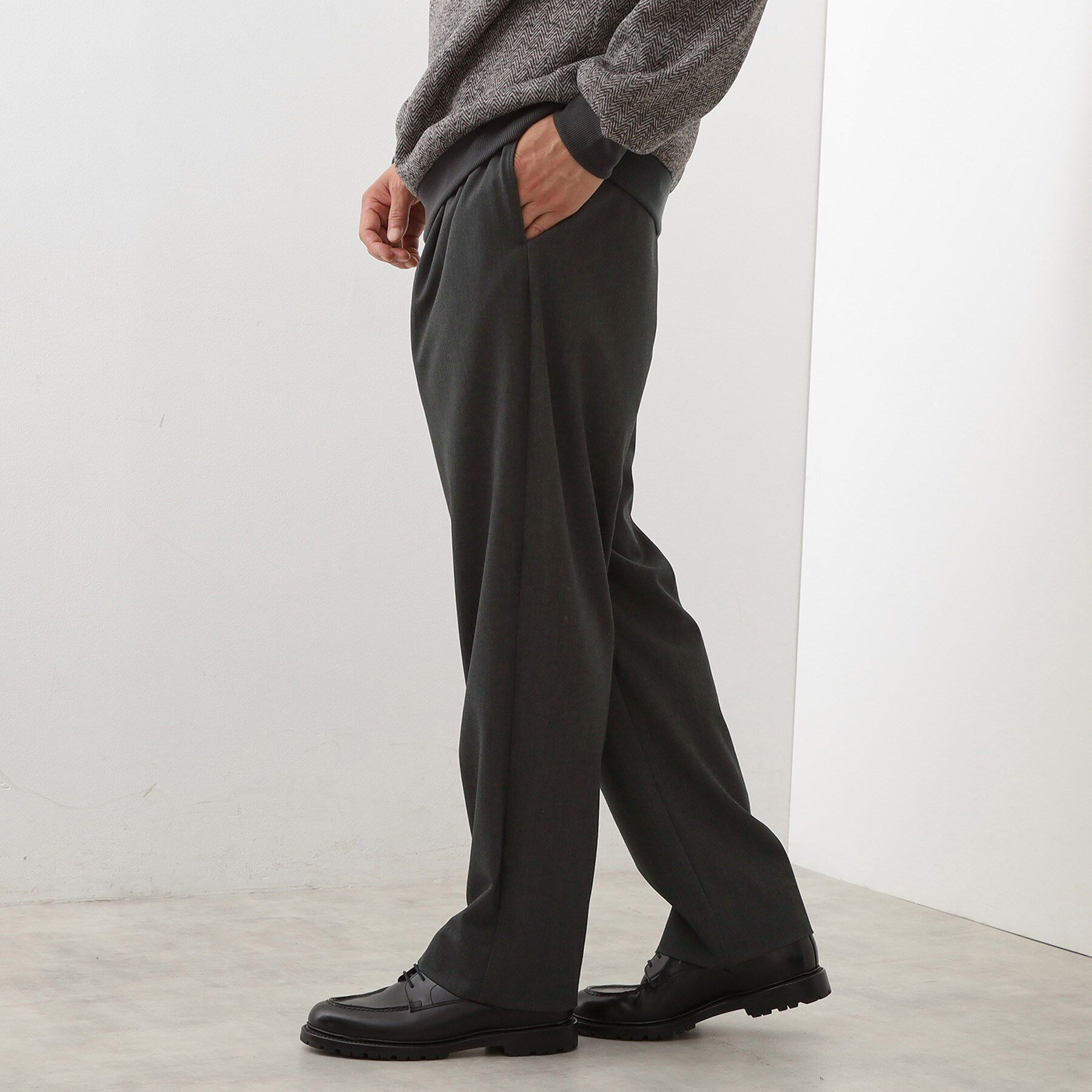 THE SHOP TK「セミワイドイージーパンツWARM 洗濯機OK／裏起毛／ストレッチ」|その他|