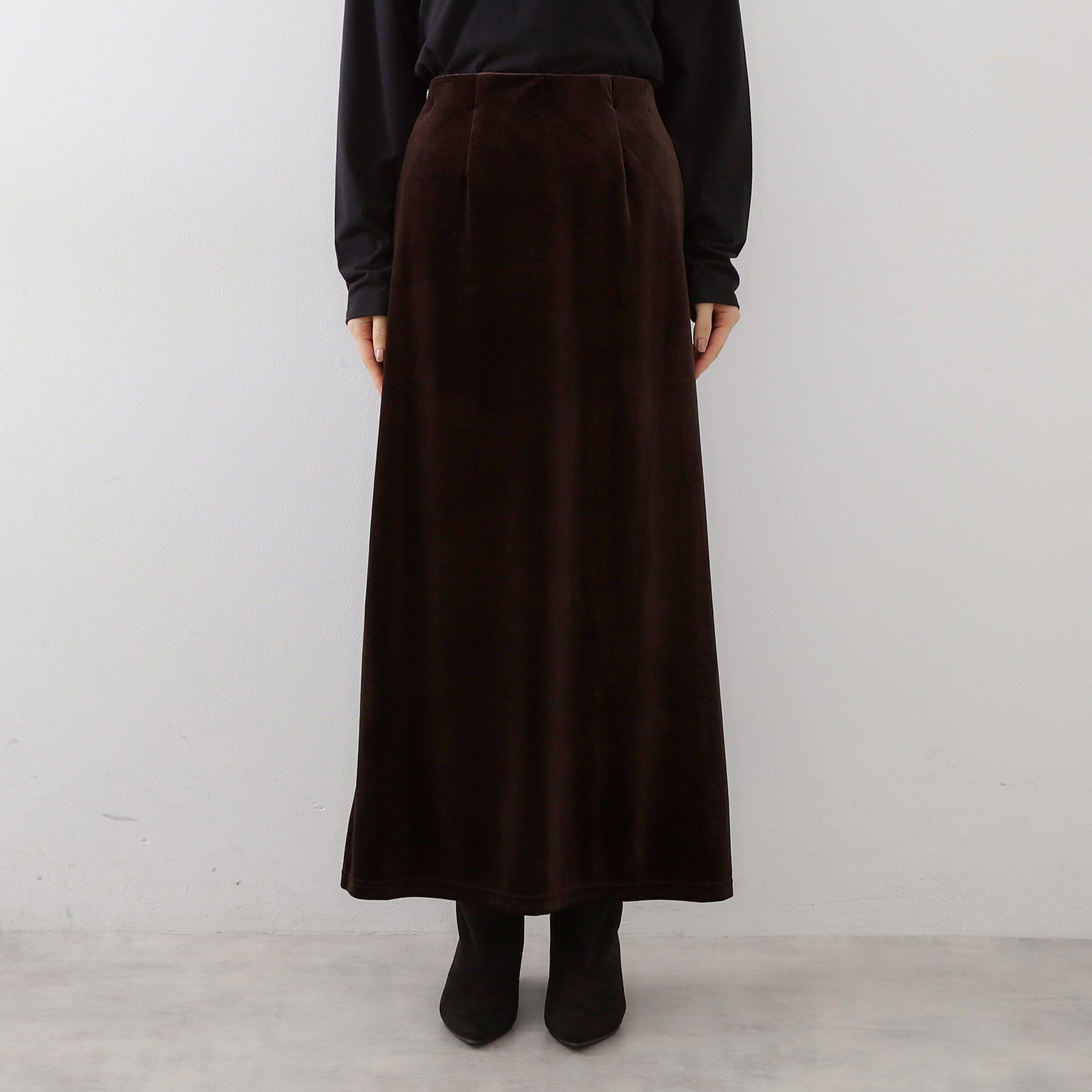 THE SHOP TK「ベロアナロースカート」|スカート|