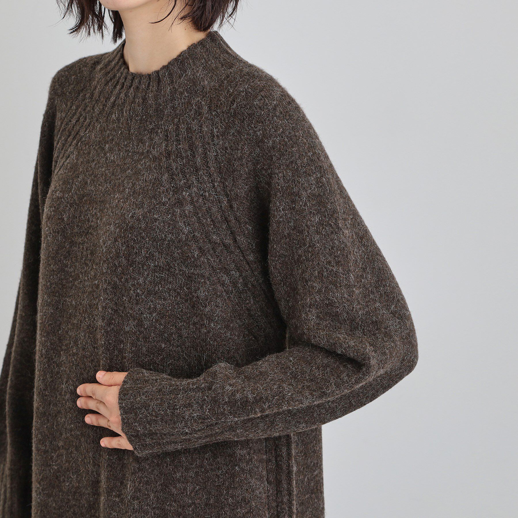 THE SHOP TK「ウール混杢調ハイネックワンピース」|ワンピース|